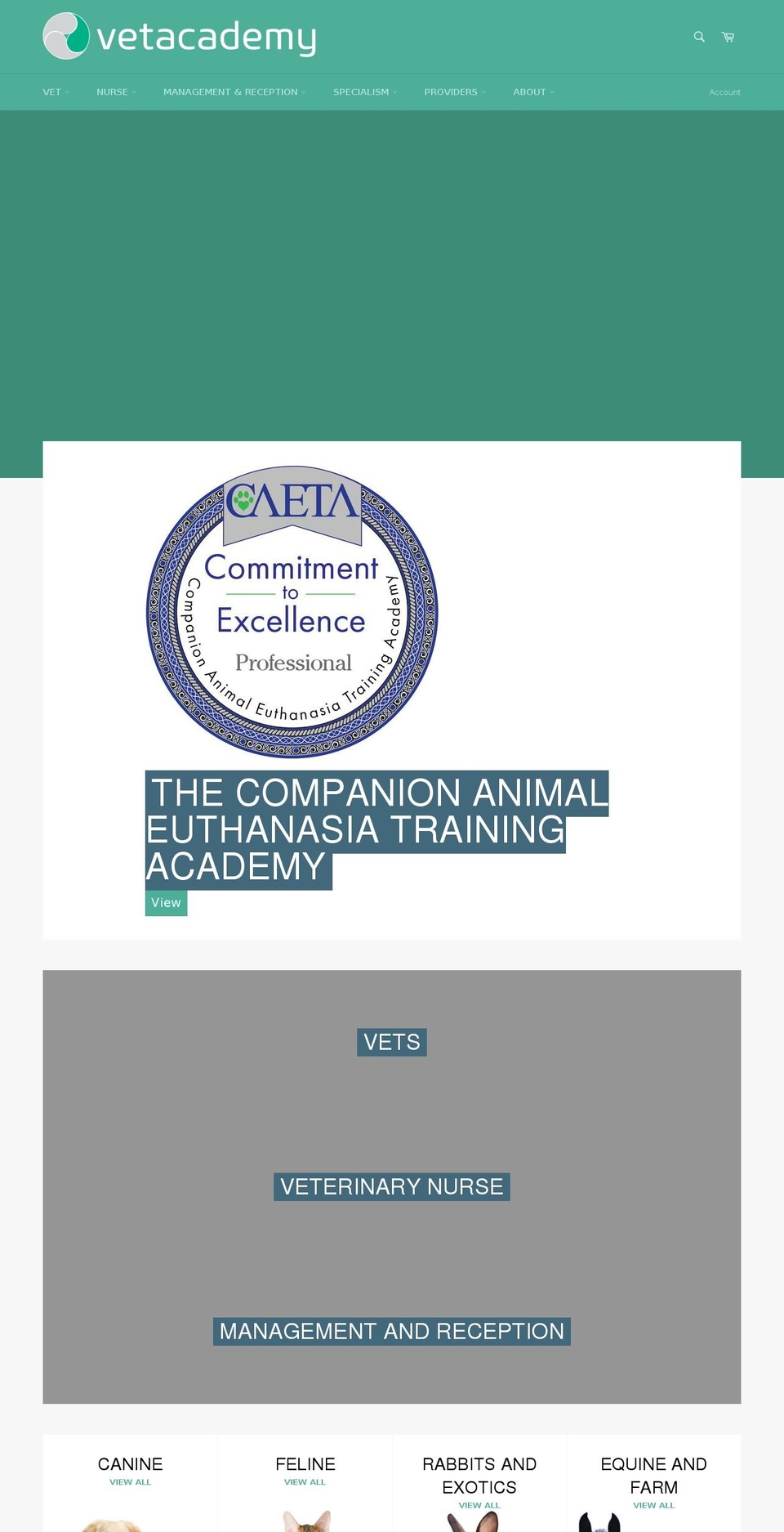 vetacademy.co.uk shopify website screenshot