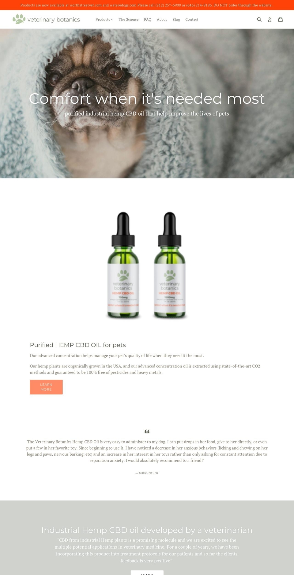 vetbotanics.com — Shopify storefront screenshot