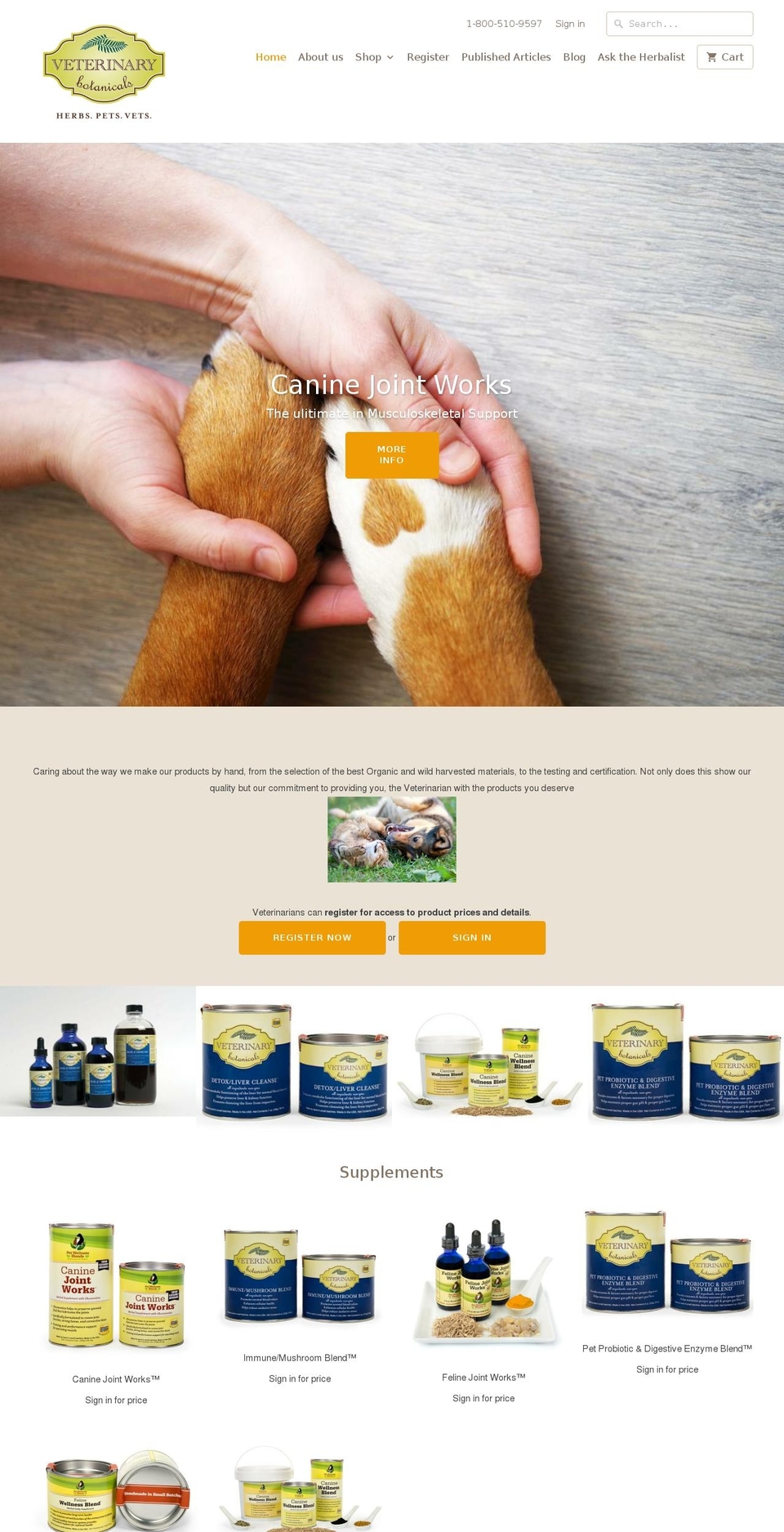 vetbots.com shopify website screenshot