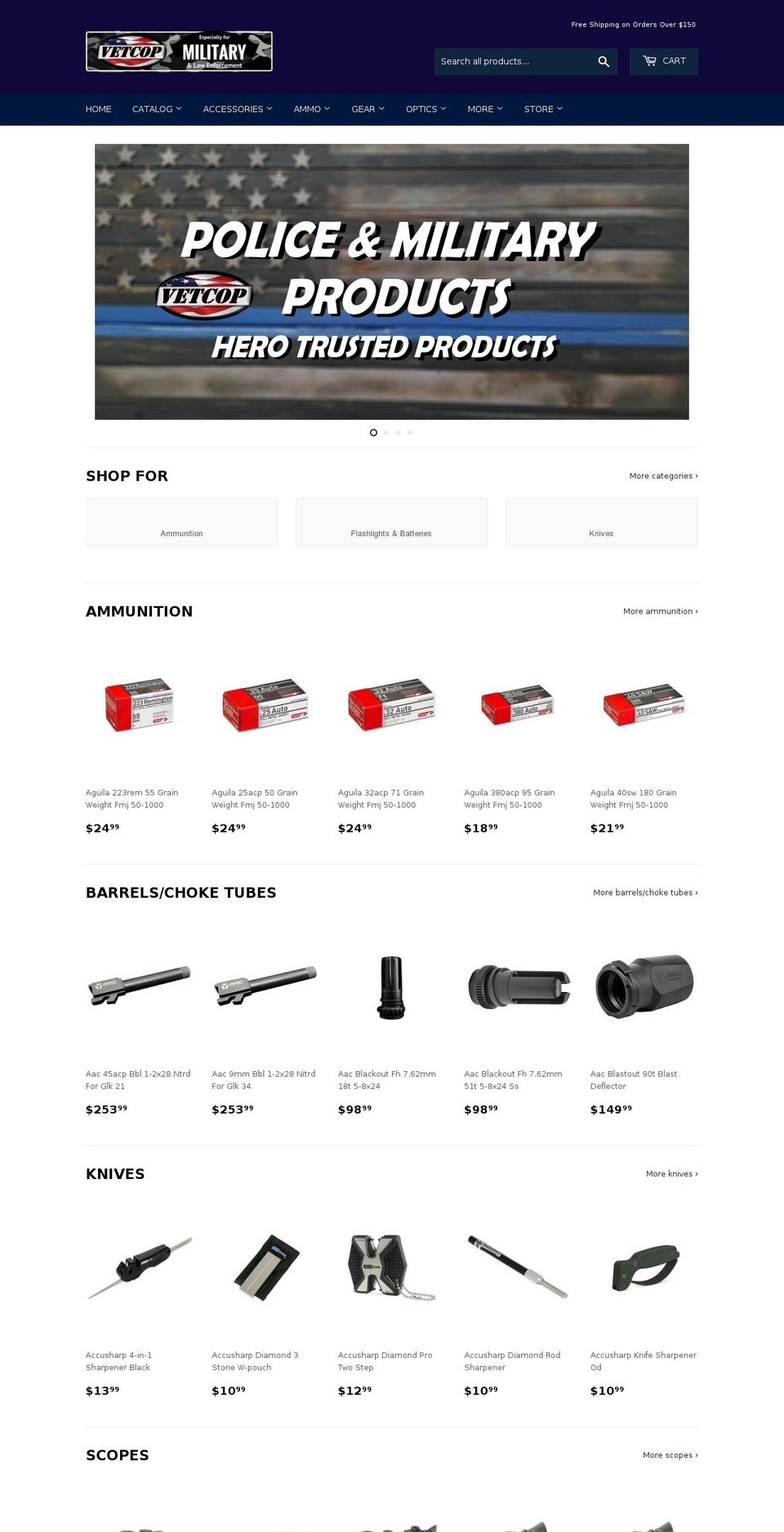 vetcop.com shopify website screenshot