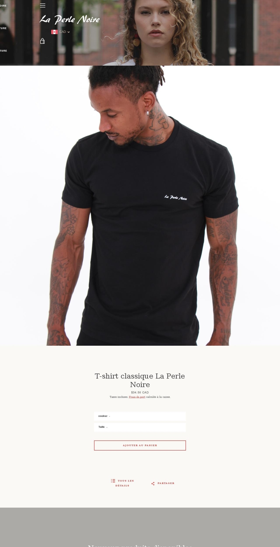 vetementslaperlenoire.com — Shopify storefront screenshot