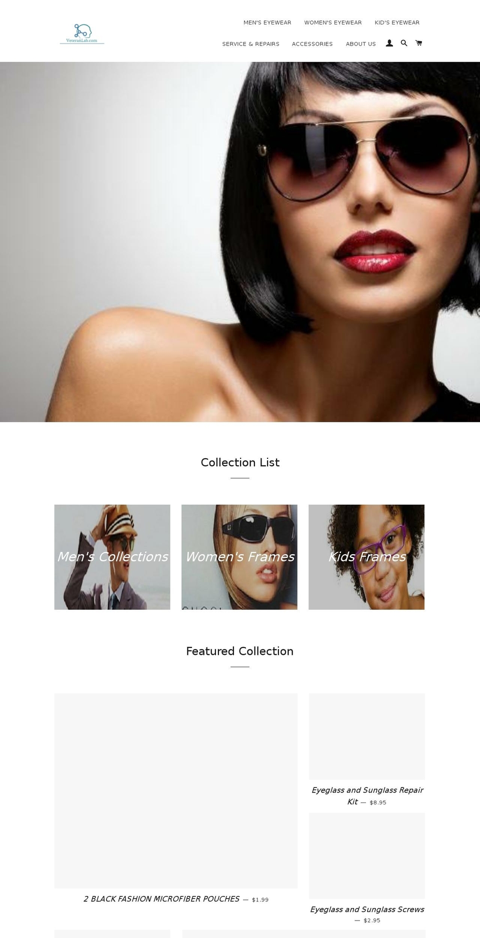 veteranlab.com shopify website screenshot