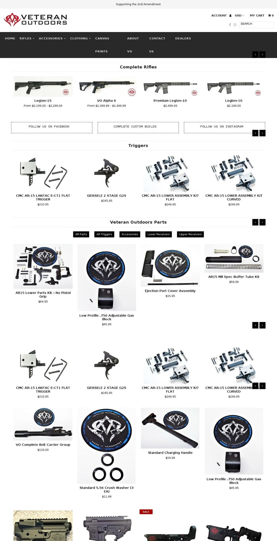 veteranoutdoorscorp.com — Shopify storefront screenshot