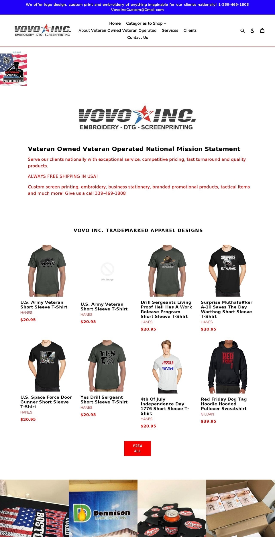 veteranstatus.com — Shopify storefront screenshot