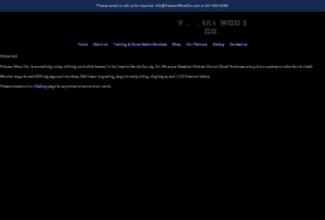 veteranwoodco.com shopify website screenshot