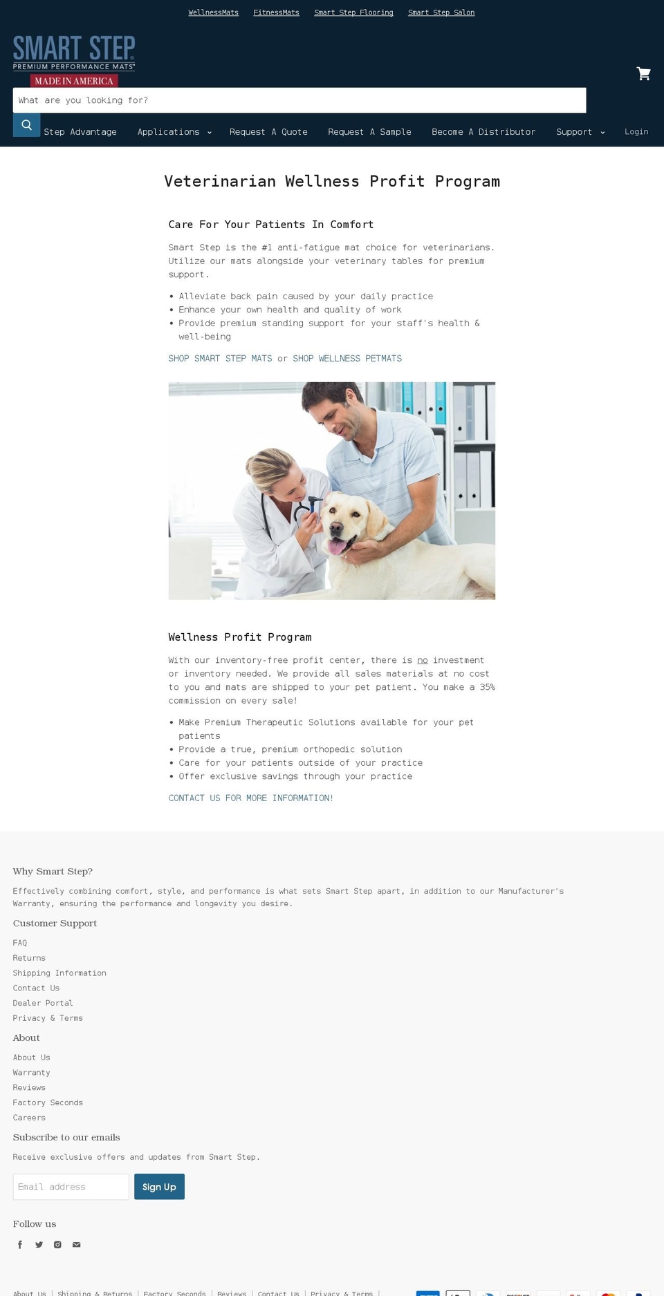 veterinarianmats.com — Shopify storefront screenshot