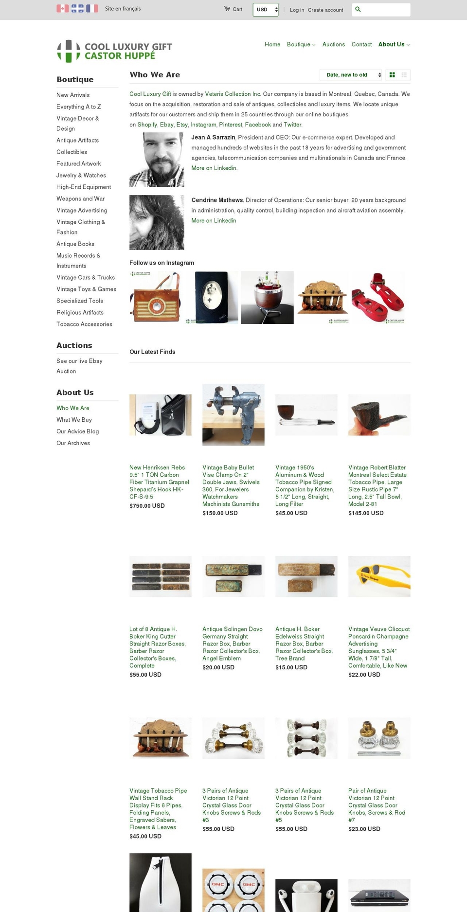 veteris.ca shopify website screenshot