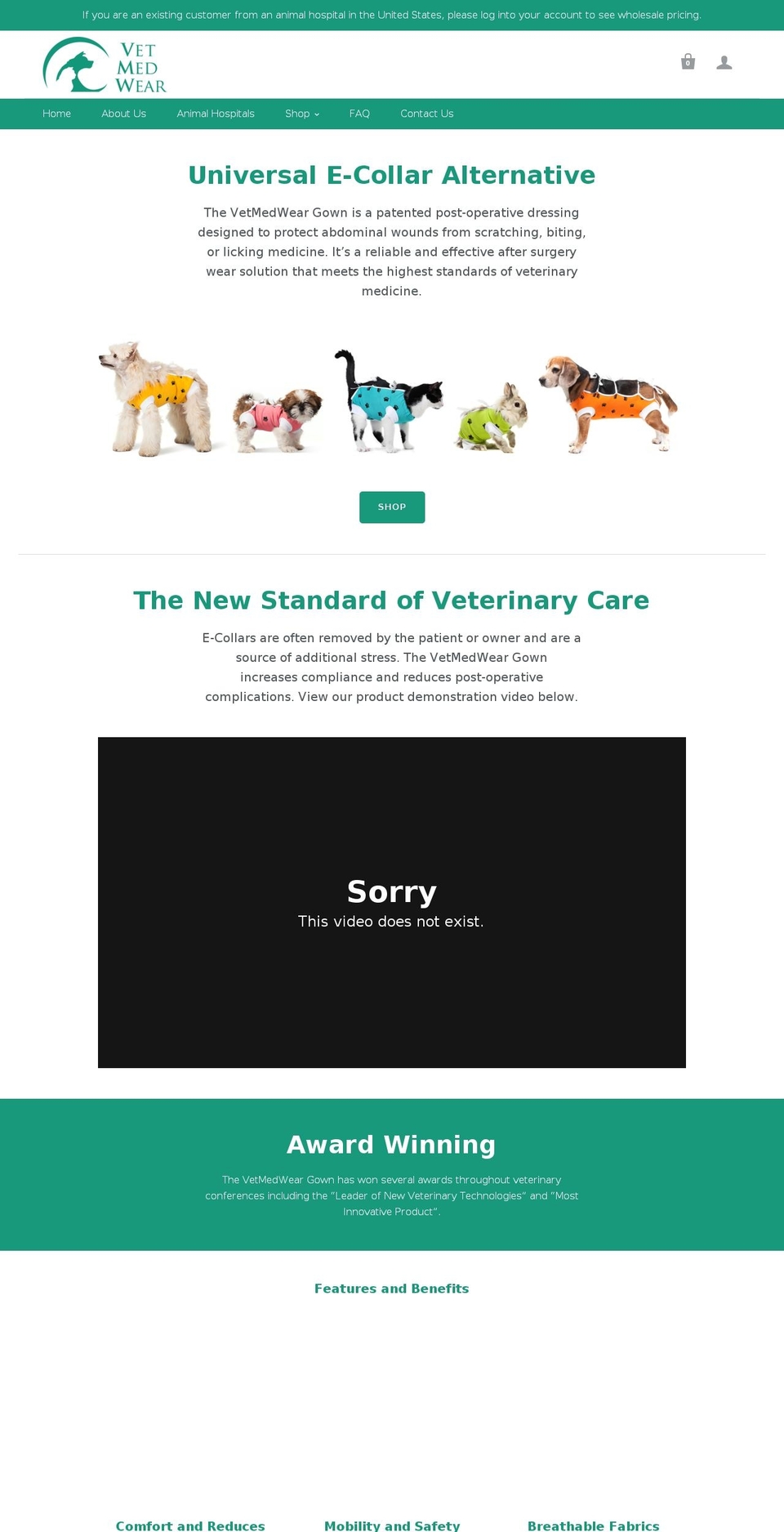 vetmedwear.com shopify website screenshot