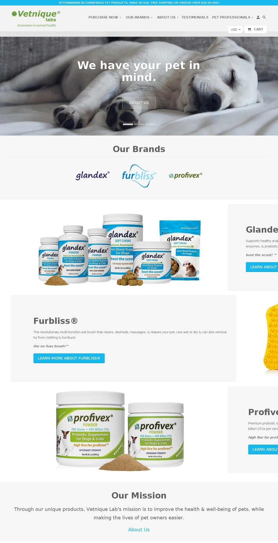vetnique.com — Shopify storefront screenshot