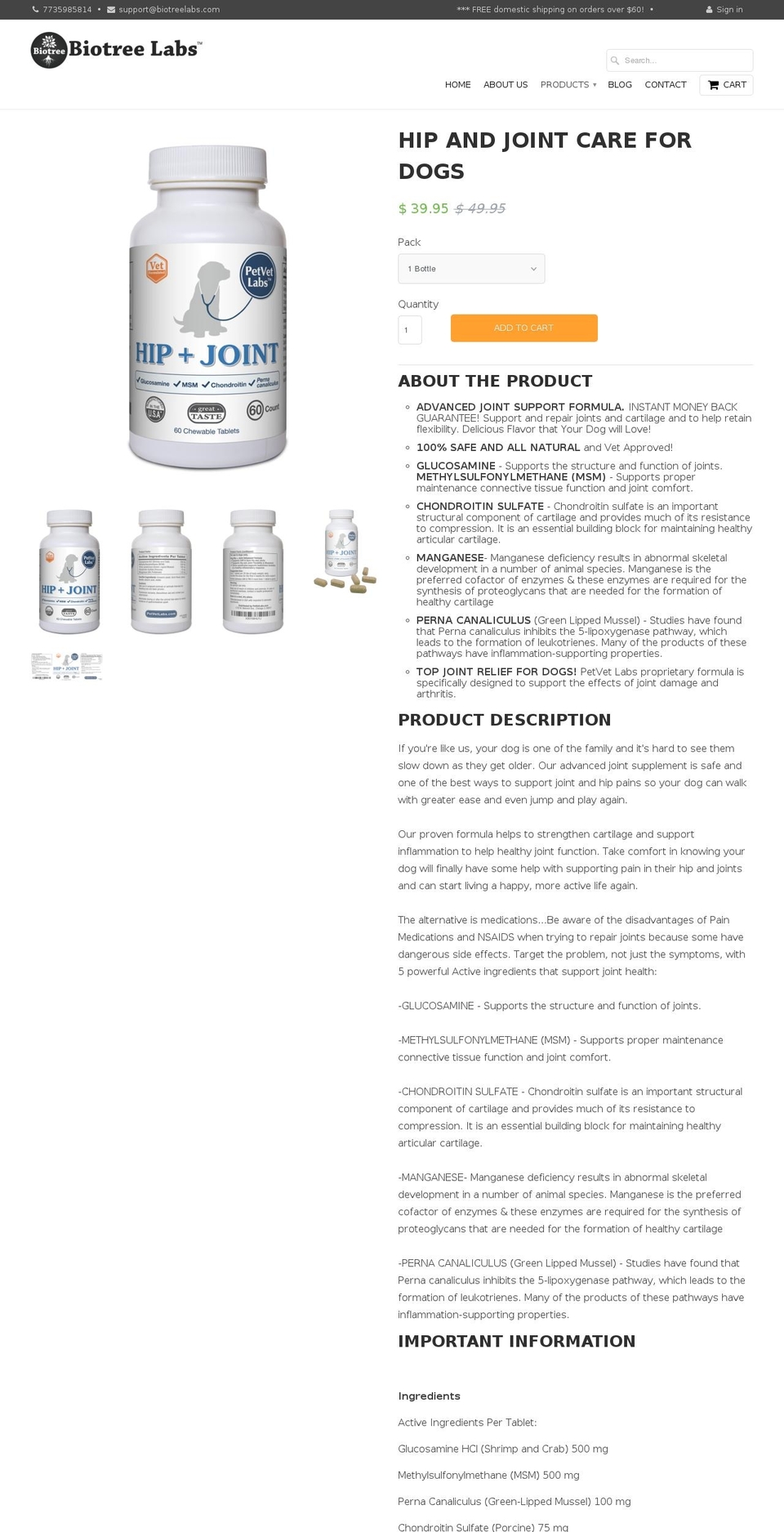 vetpetlabs.com shopify website screenshot