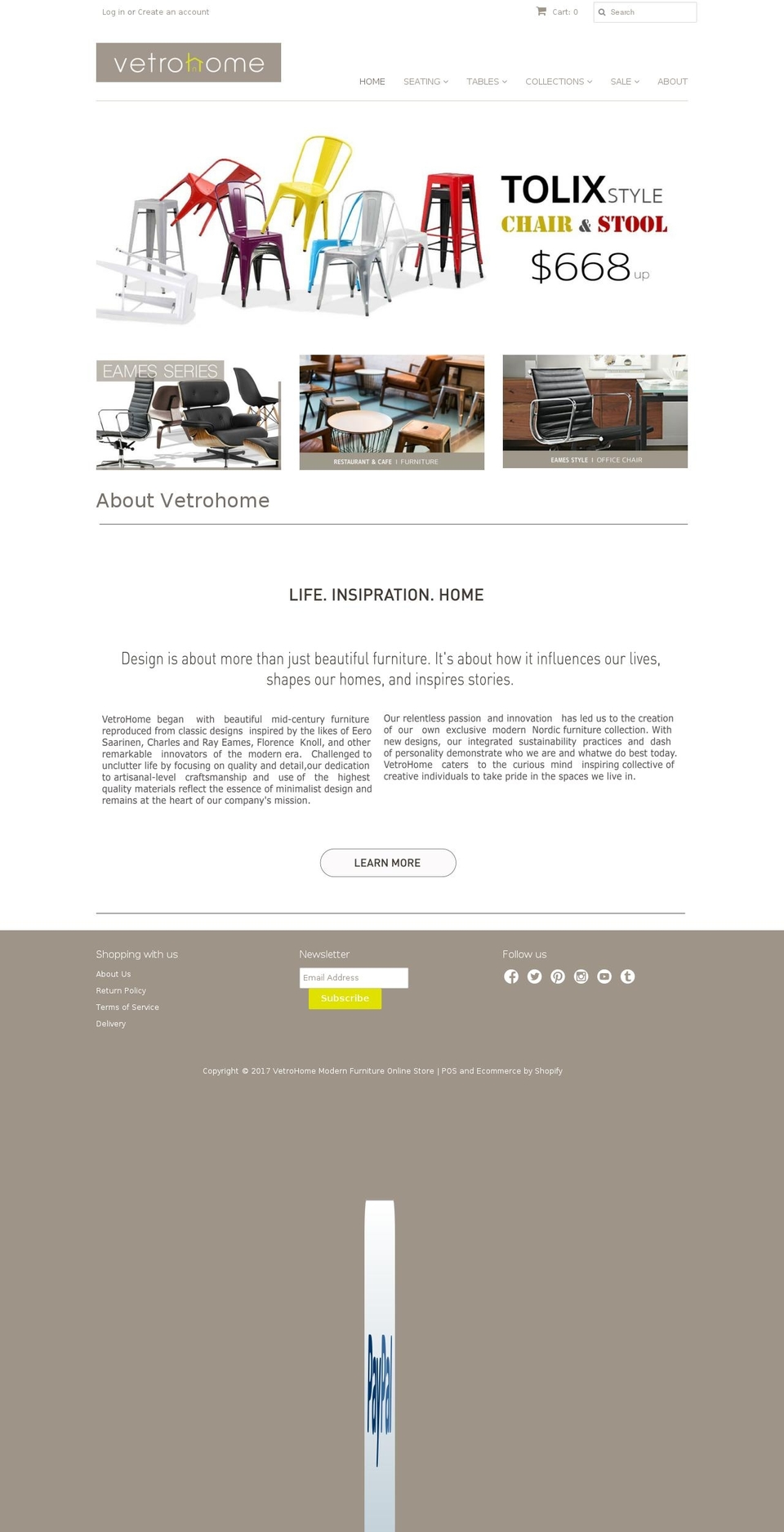 vetrohome.com shopify website screenshot