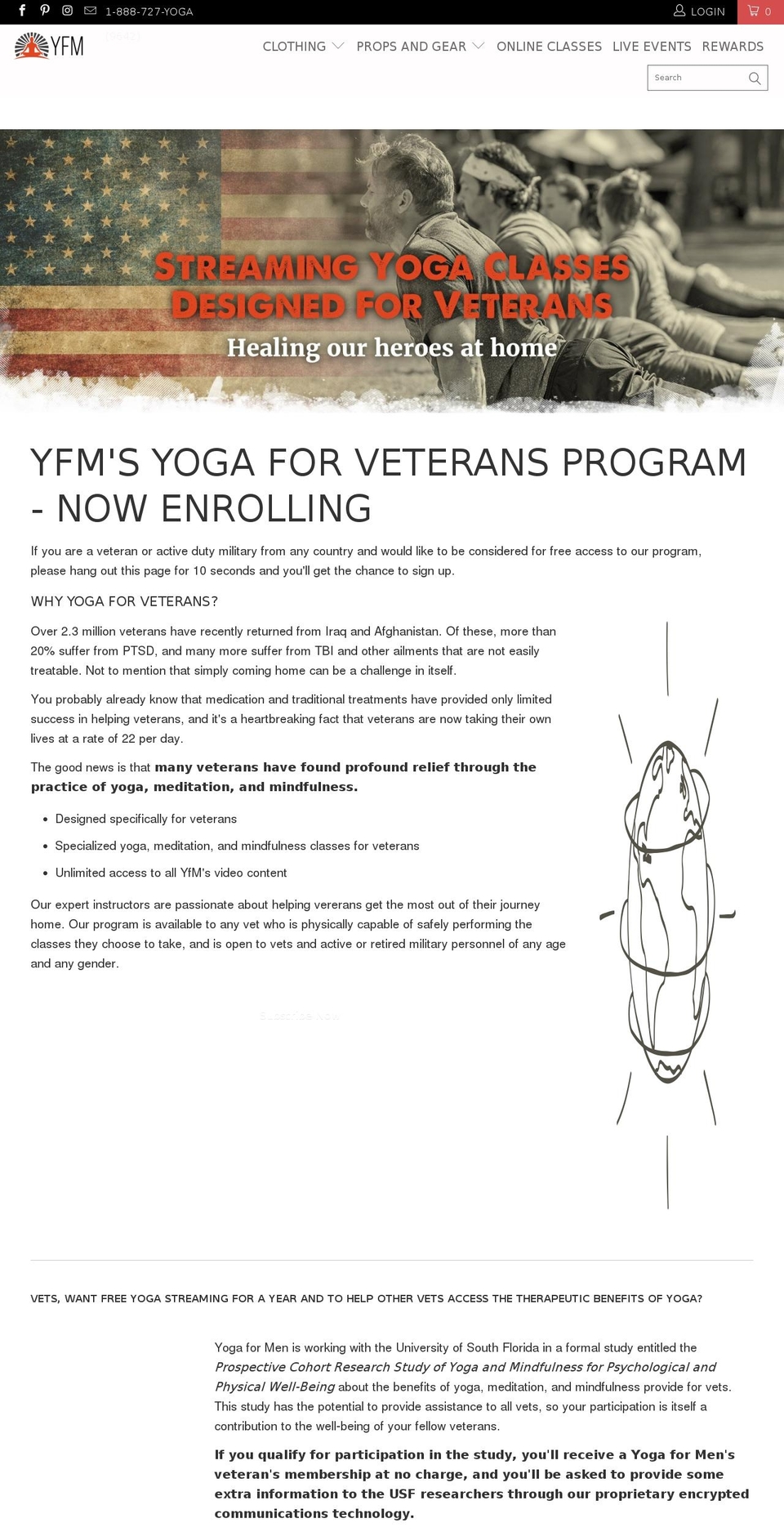vets.yoga shopify website screenshot