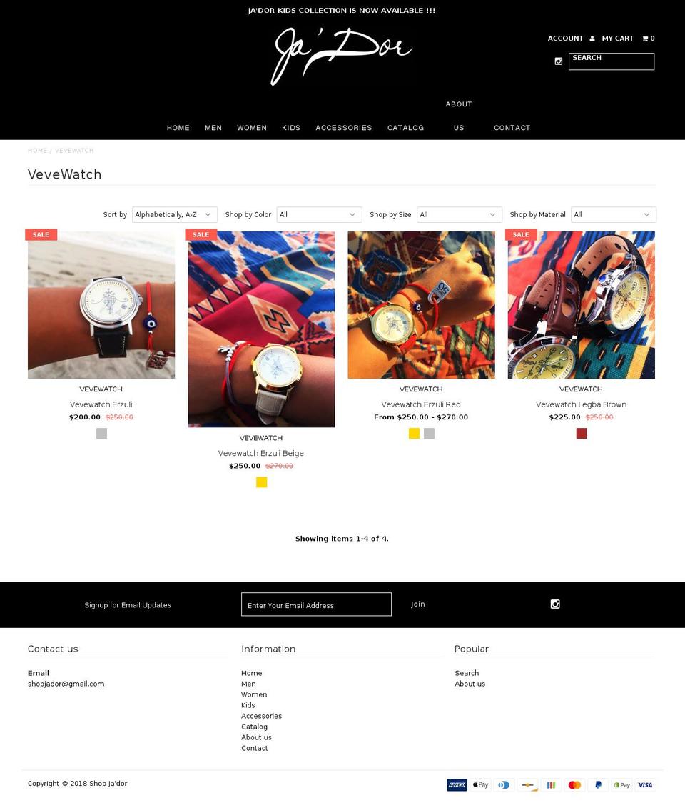 vevewatch.com — Shopify storefront screenshot