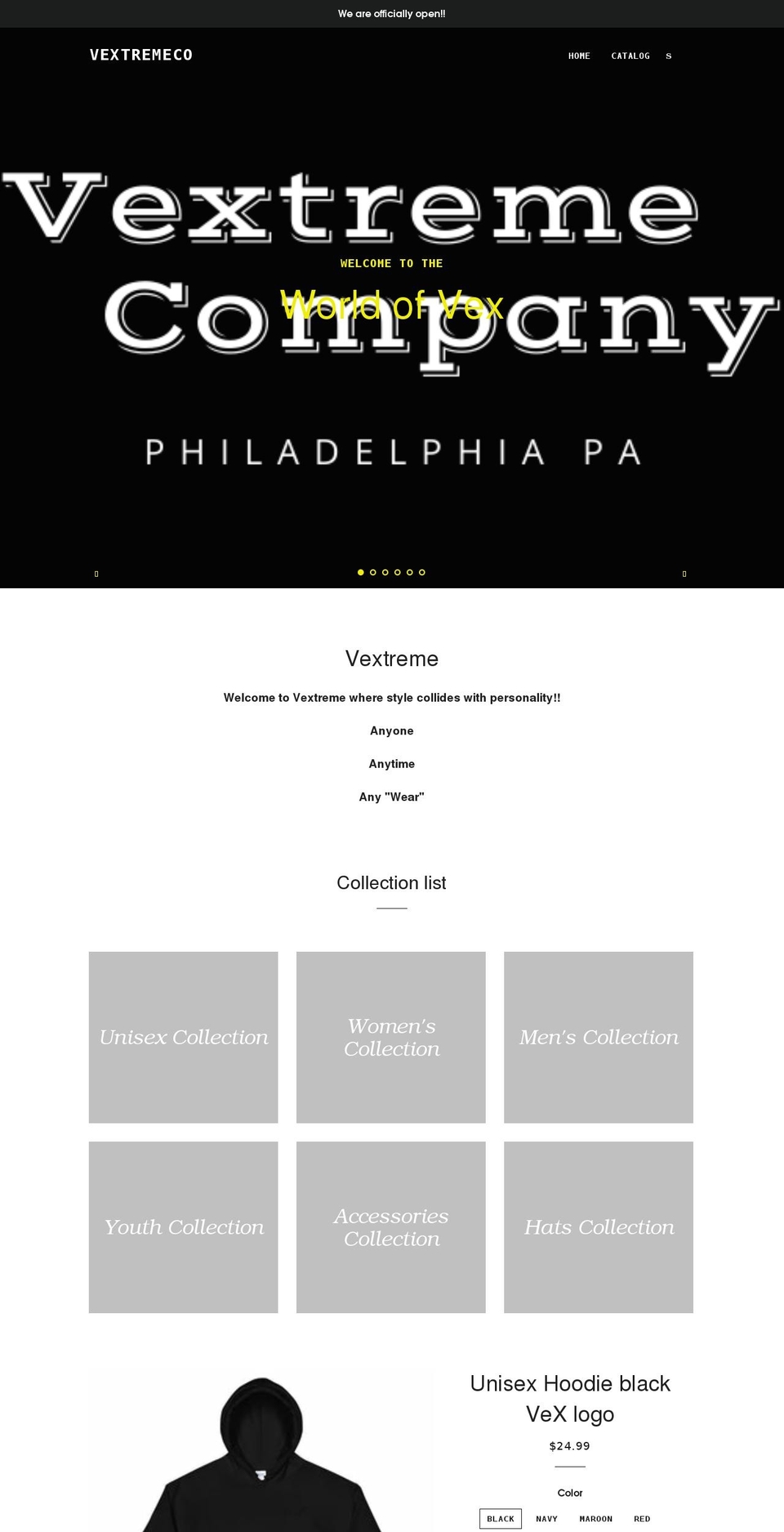 vextremeco.com shopify website screenshot