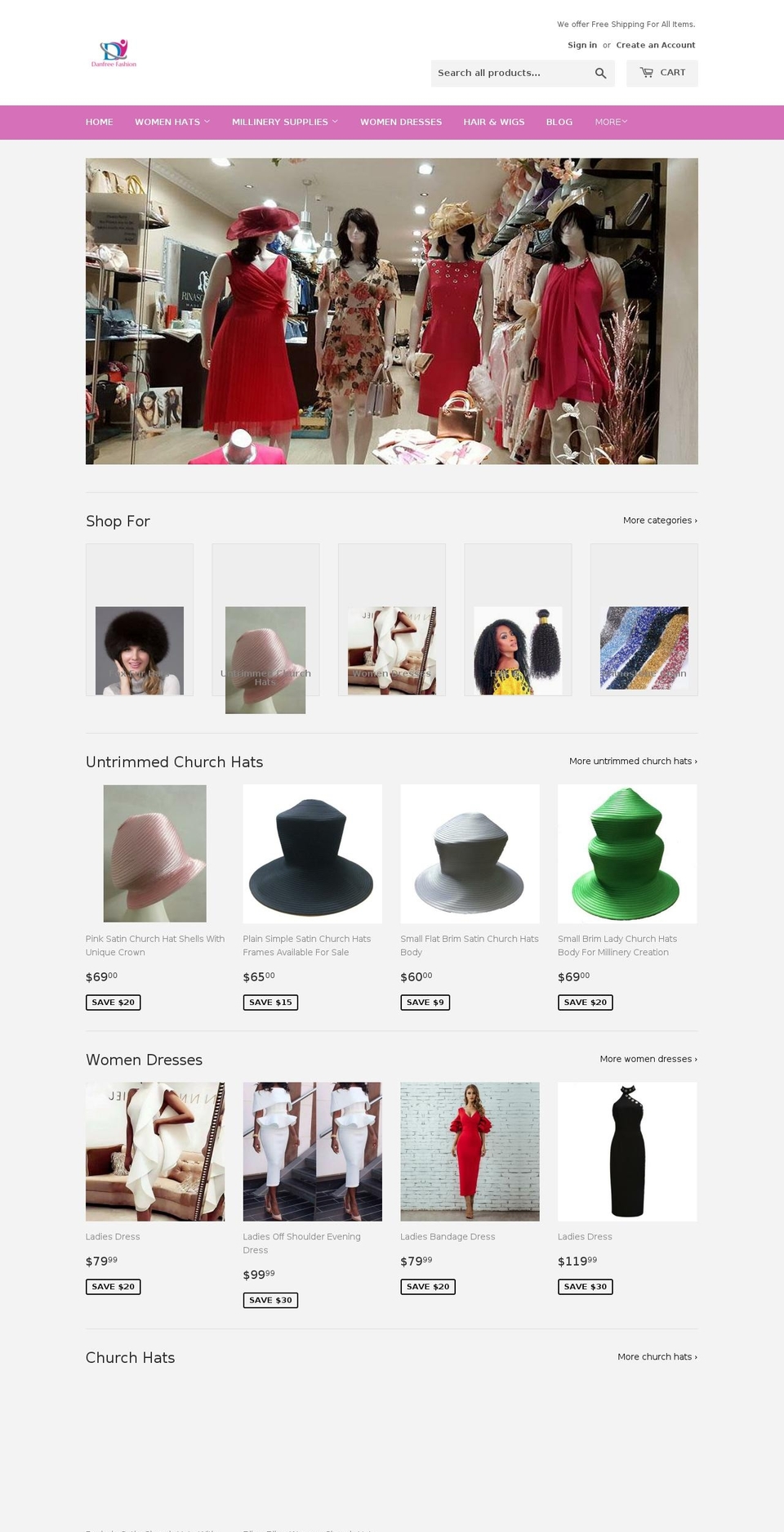 vfashionstyle.com — Shopify storefront screenshot