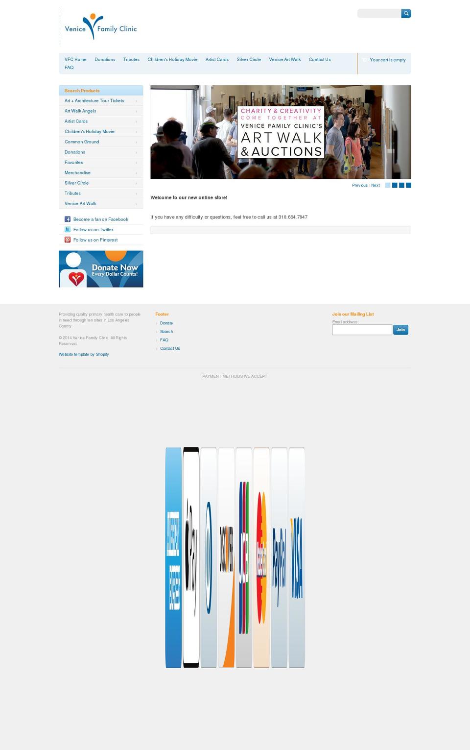 vfcshop.com shopify website screenshot