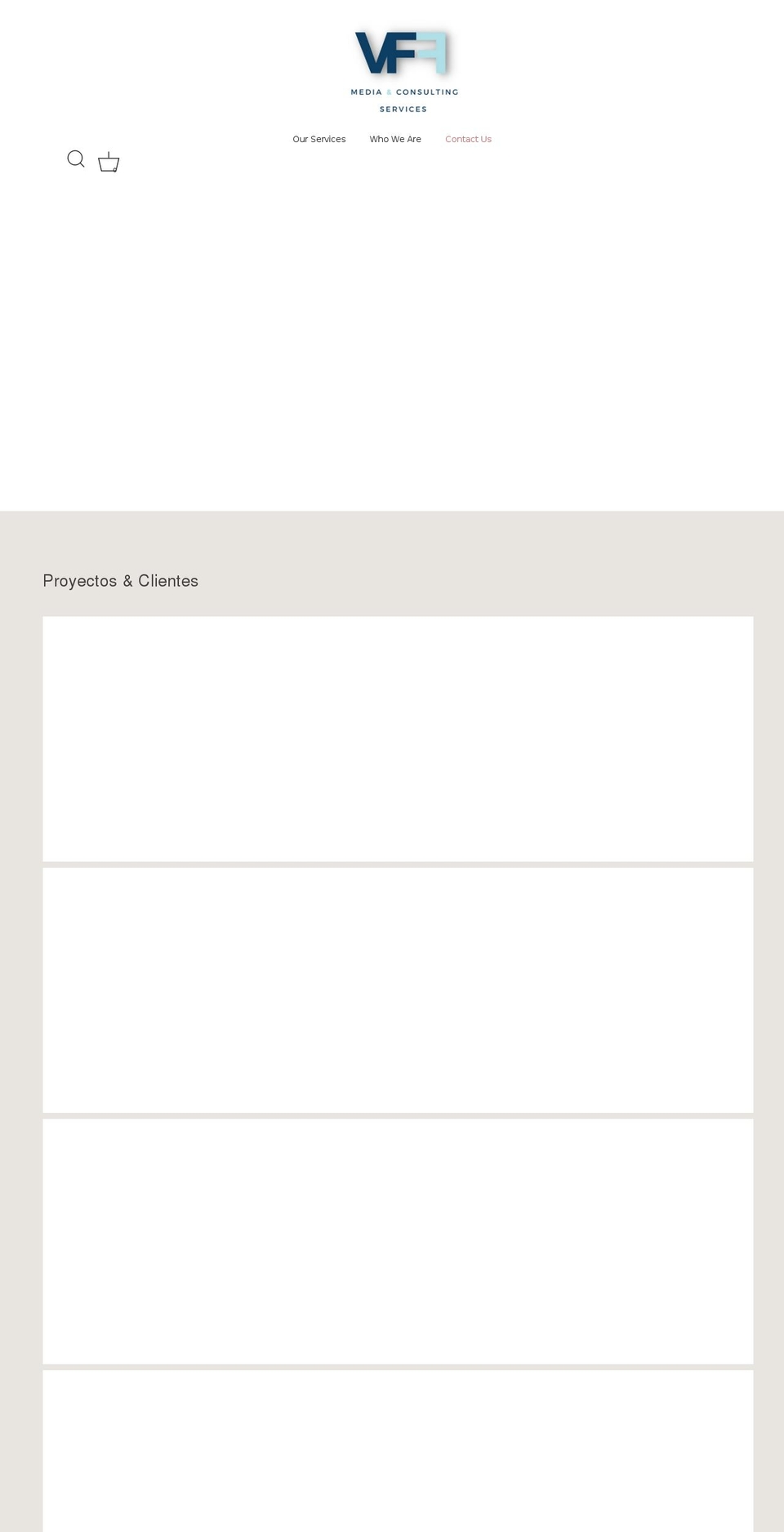 vffmediaservices.com shopify website screenshot