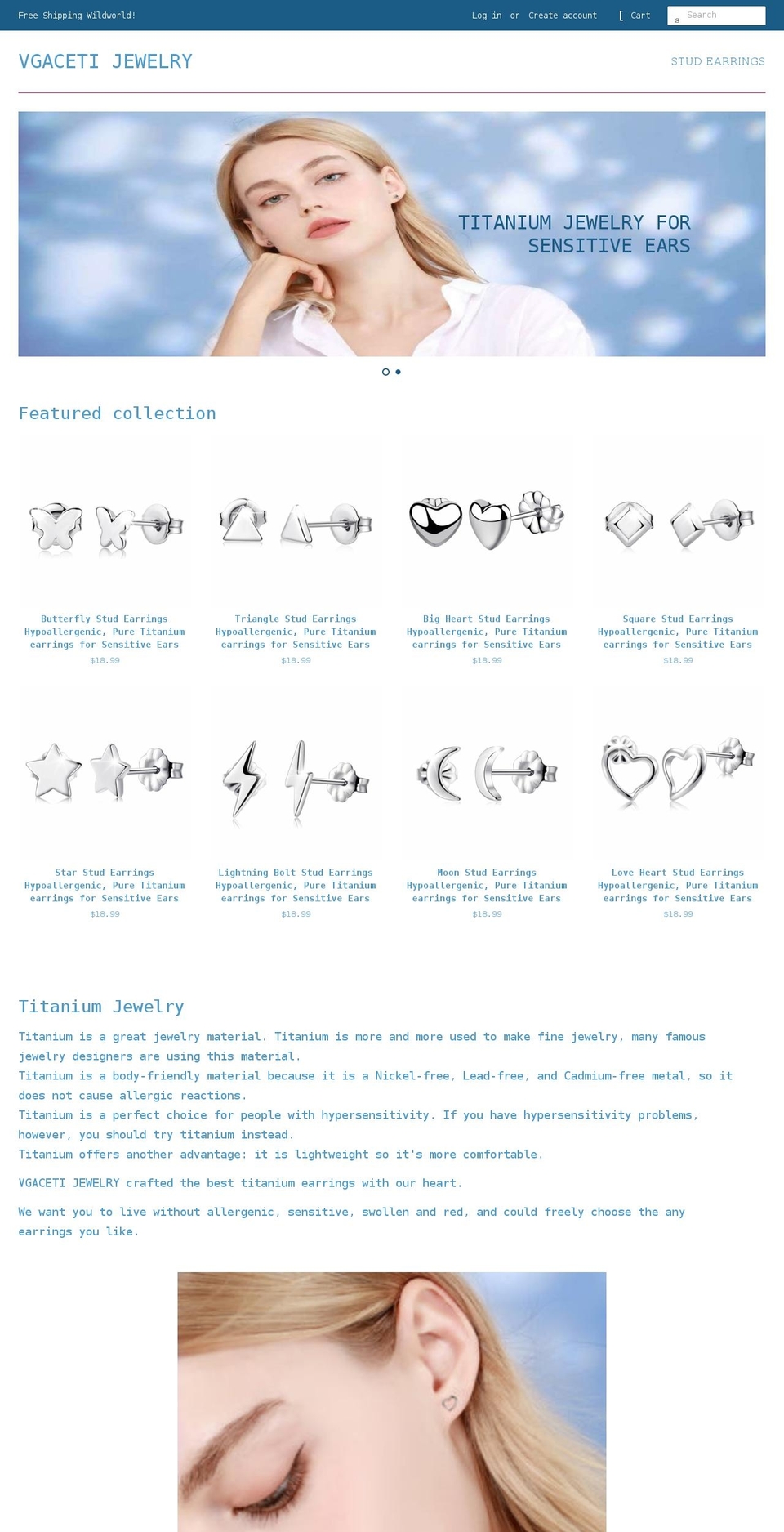 vgacetijewelry.com shopify website screenshot