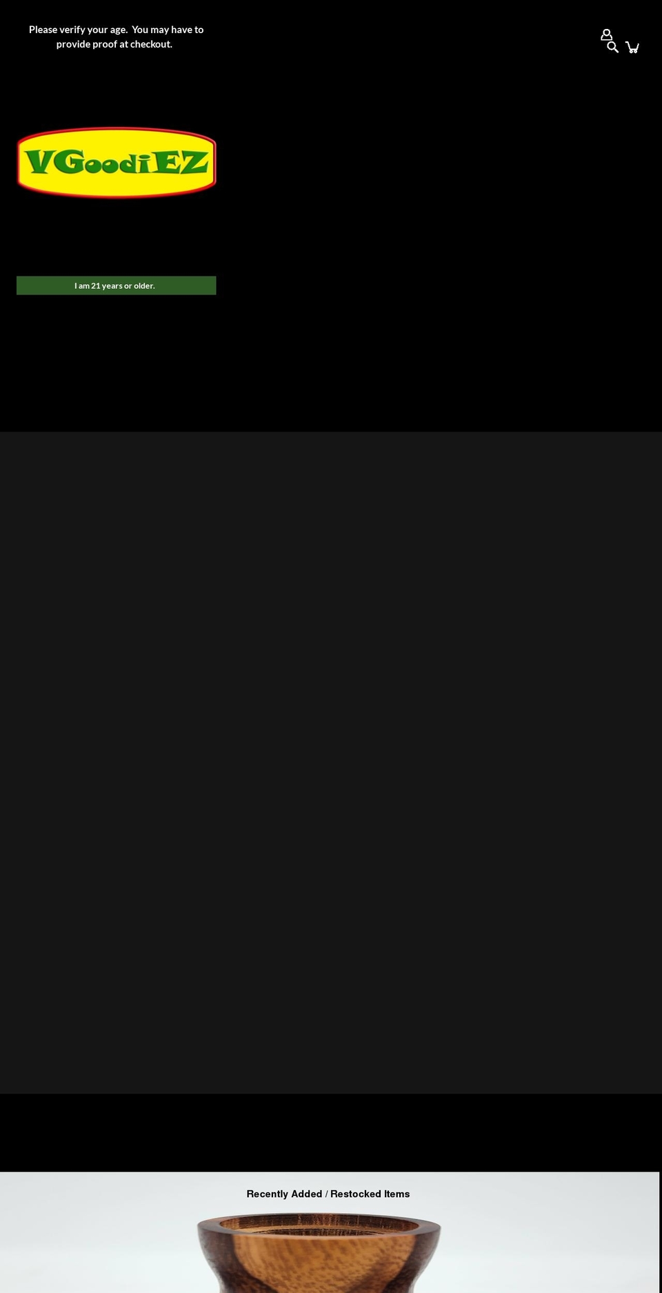 vgoodiez.net shopify website screenshot