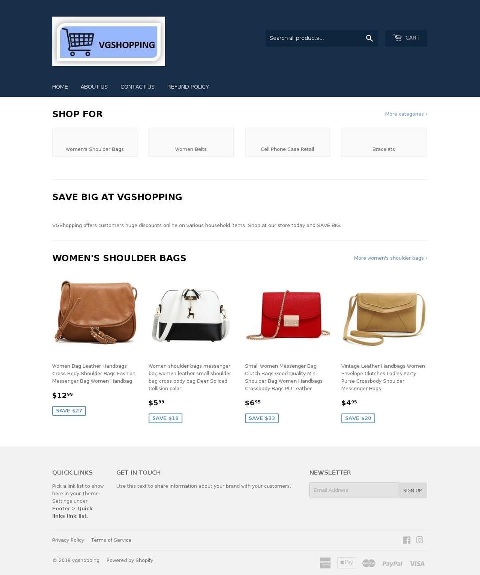 vgshopping.com shopify website screenshot