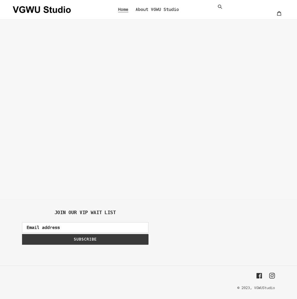 vgwustudio.com shopify website screenshot