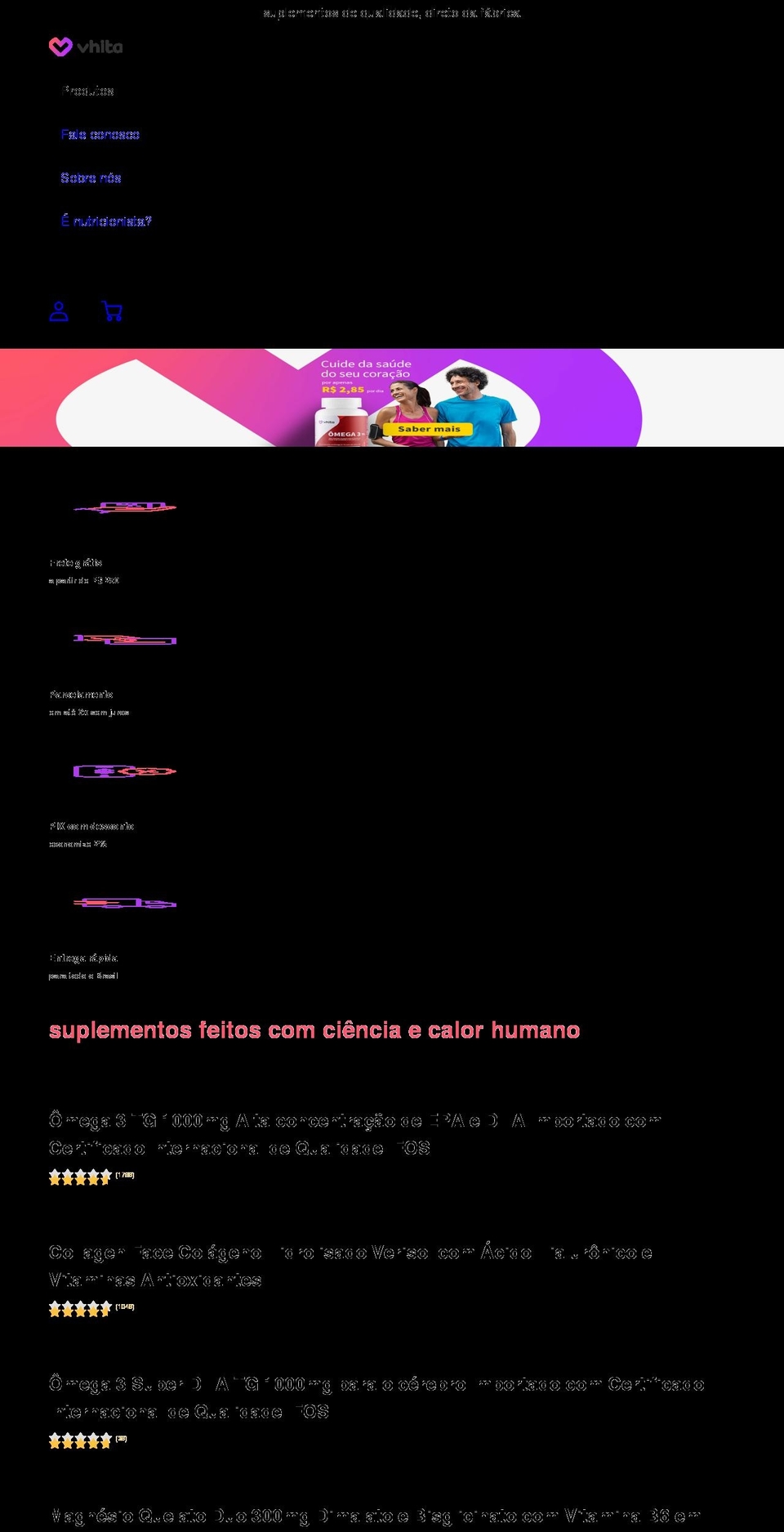 vhita.com.br shopify website screenshot