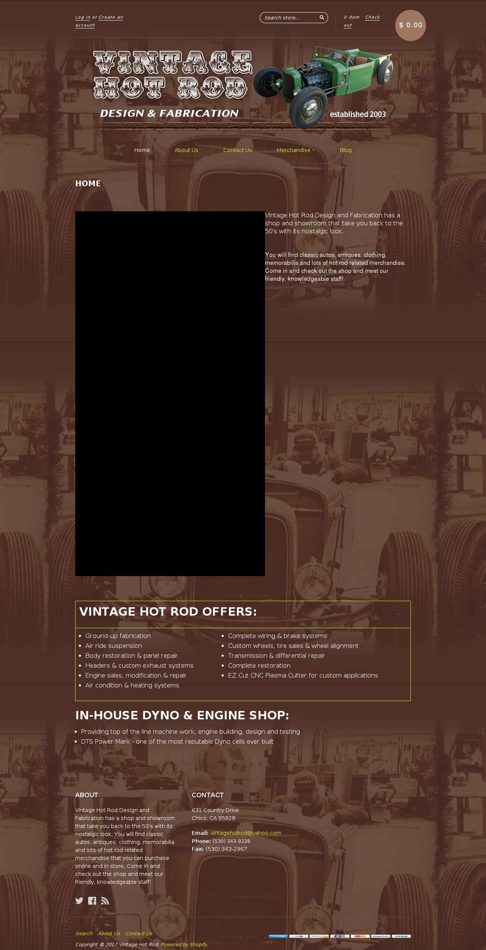 vhrcustoms.com shopify website screenshot