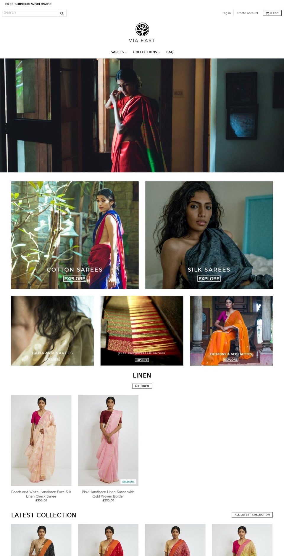 viaeast.com — Shopify storefront screenshot