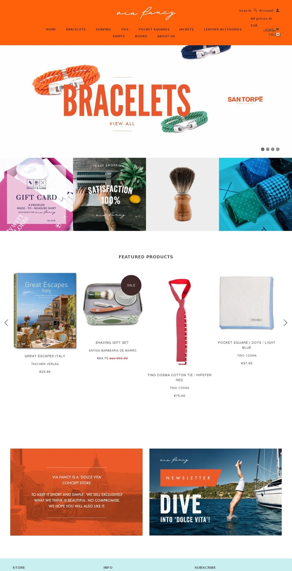 viafancy.com — Shopify storefront screenshot