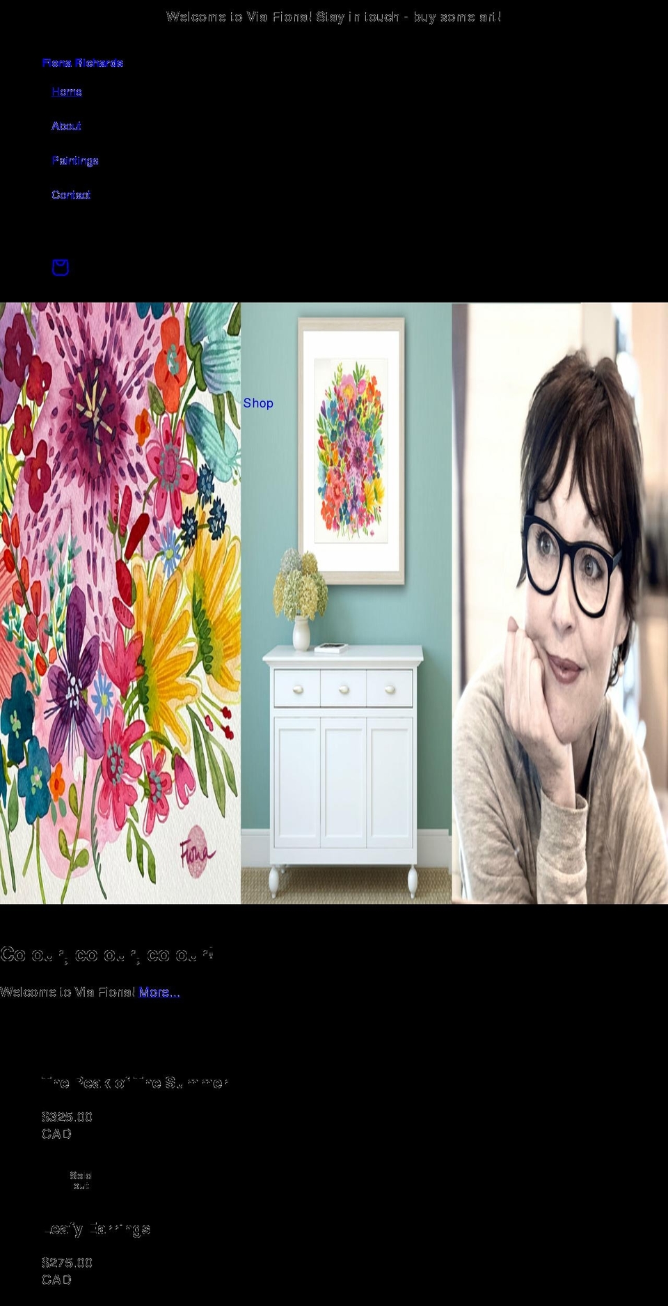 viafiona.com shopify website screenshot