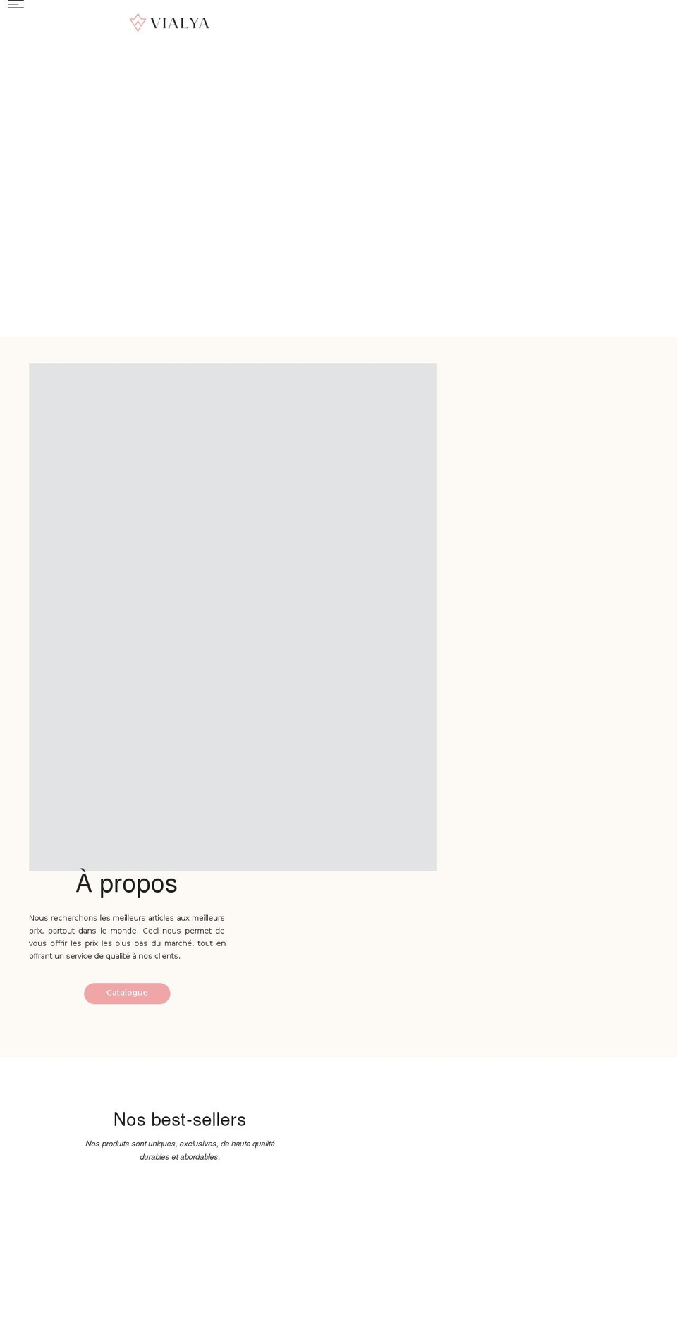 vialya.com shopify website screenshot