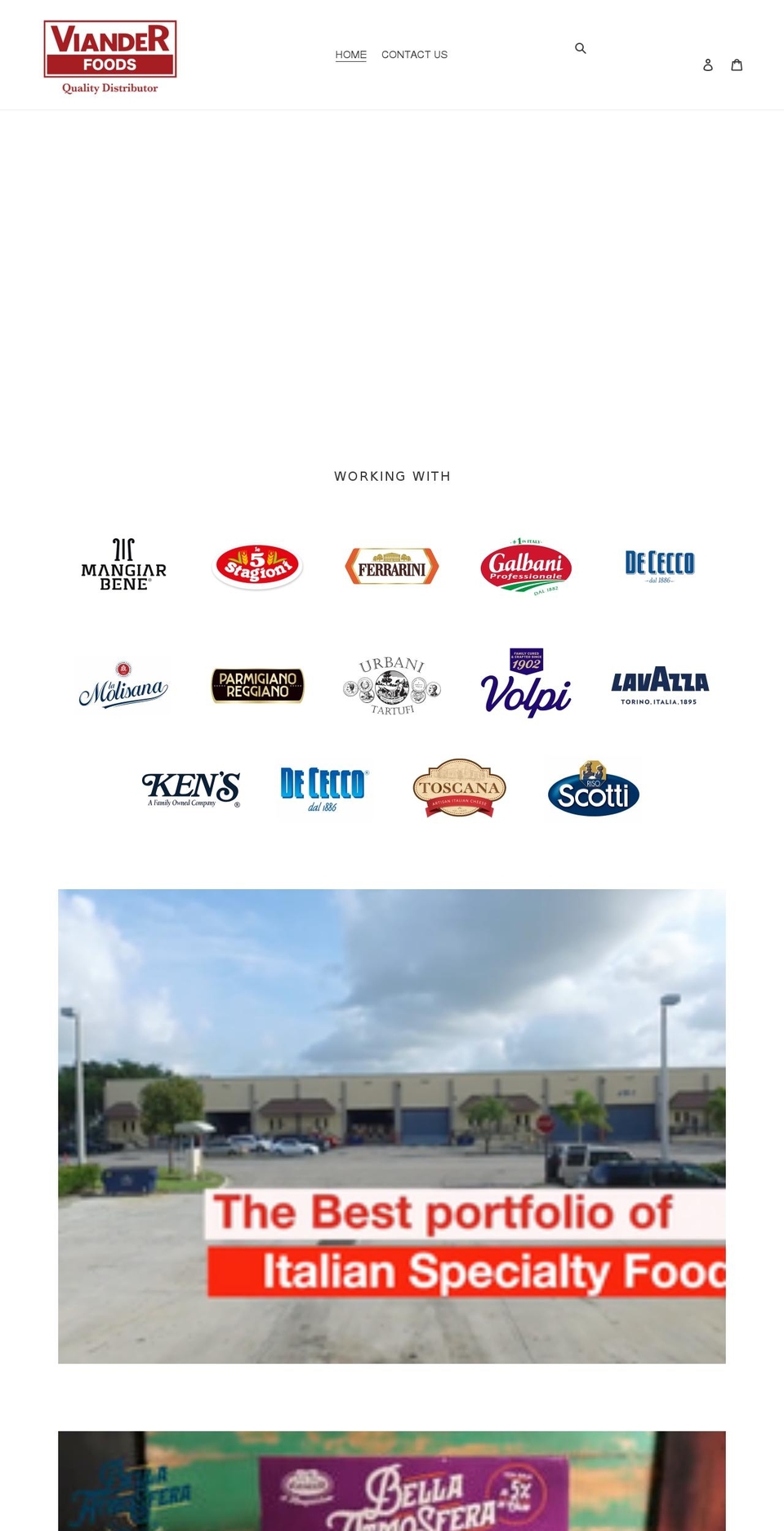 vianderfoods.com shopify website screenshot