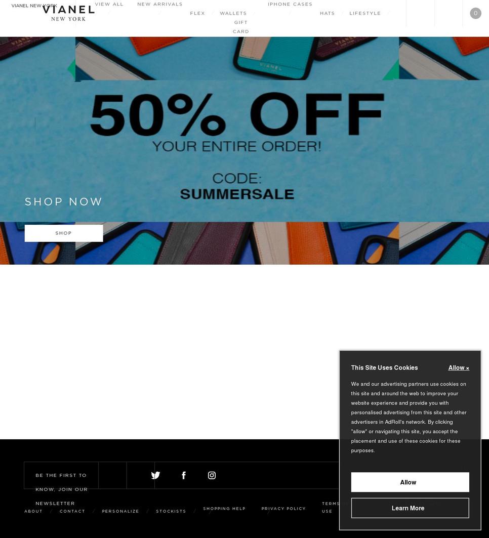 vianel Shopify theme site example vianelstudios.com