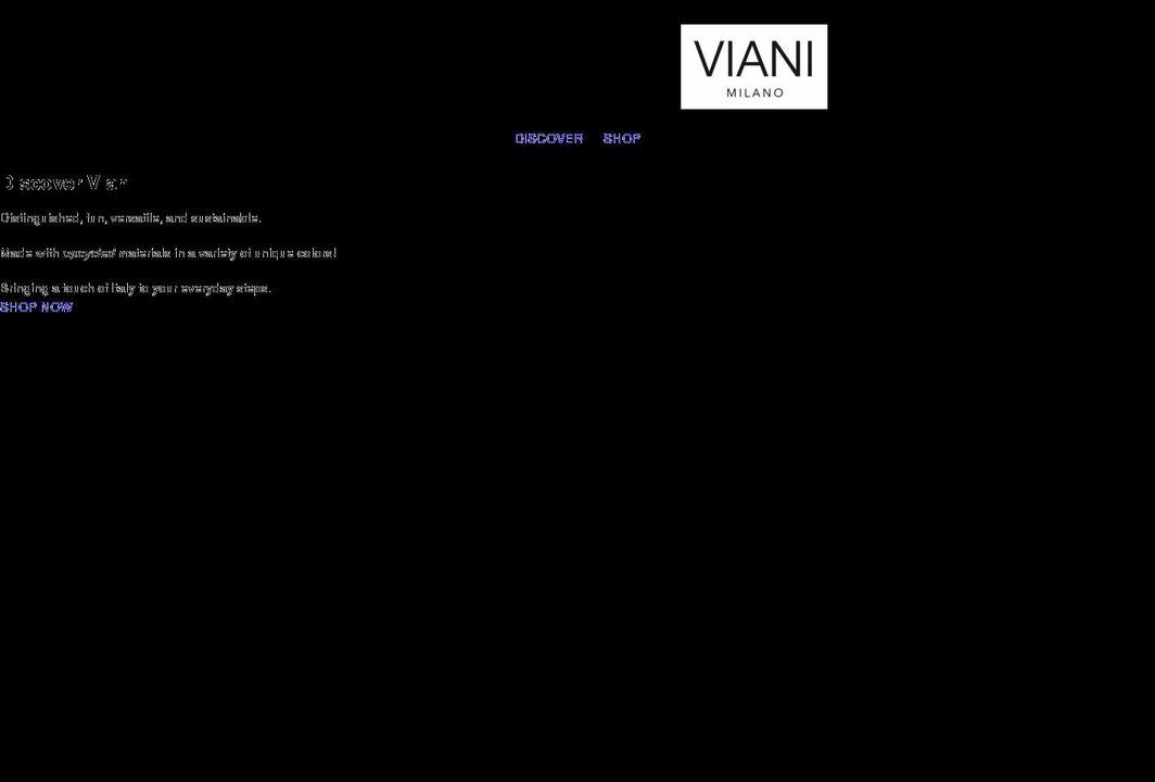 vianimilano.com shopify website screenshot