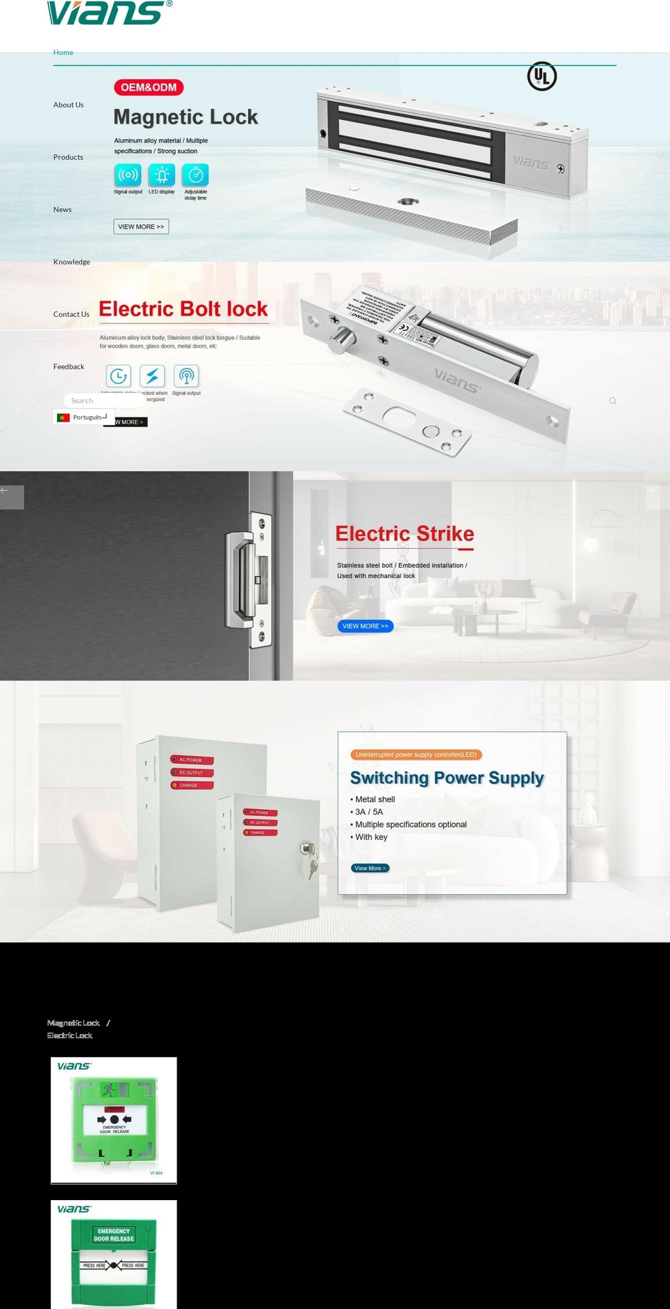 vians.net shopify website screenshot