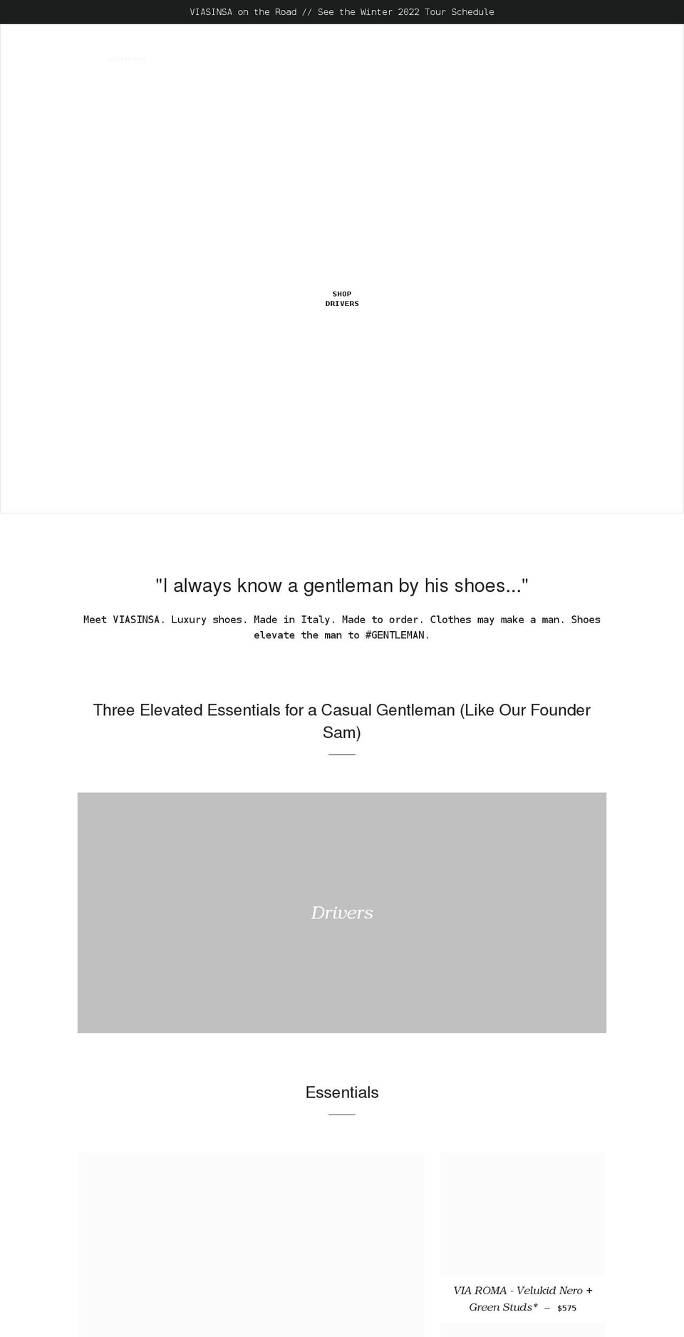 viasinsa.com shopify website screenshot