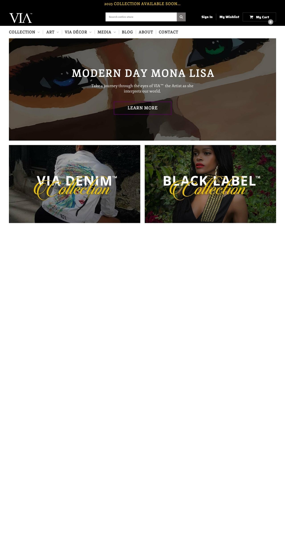 viasworld.com shopify website screenshot