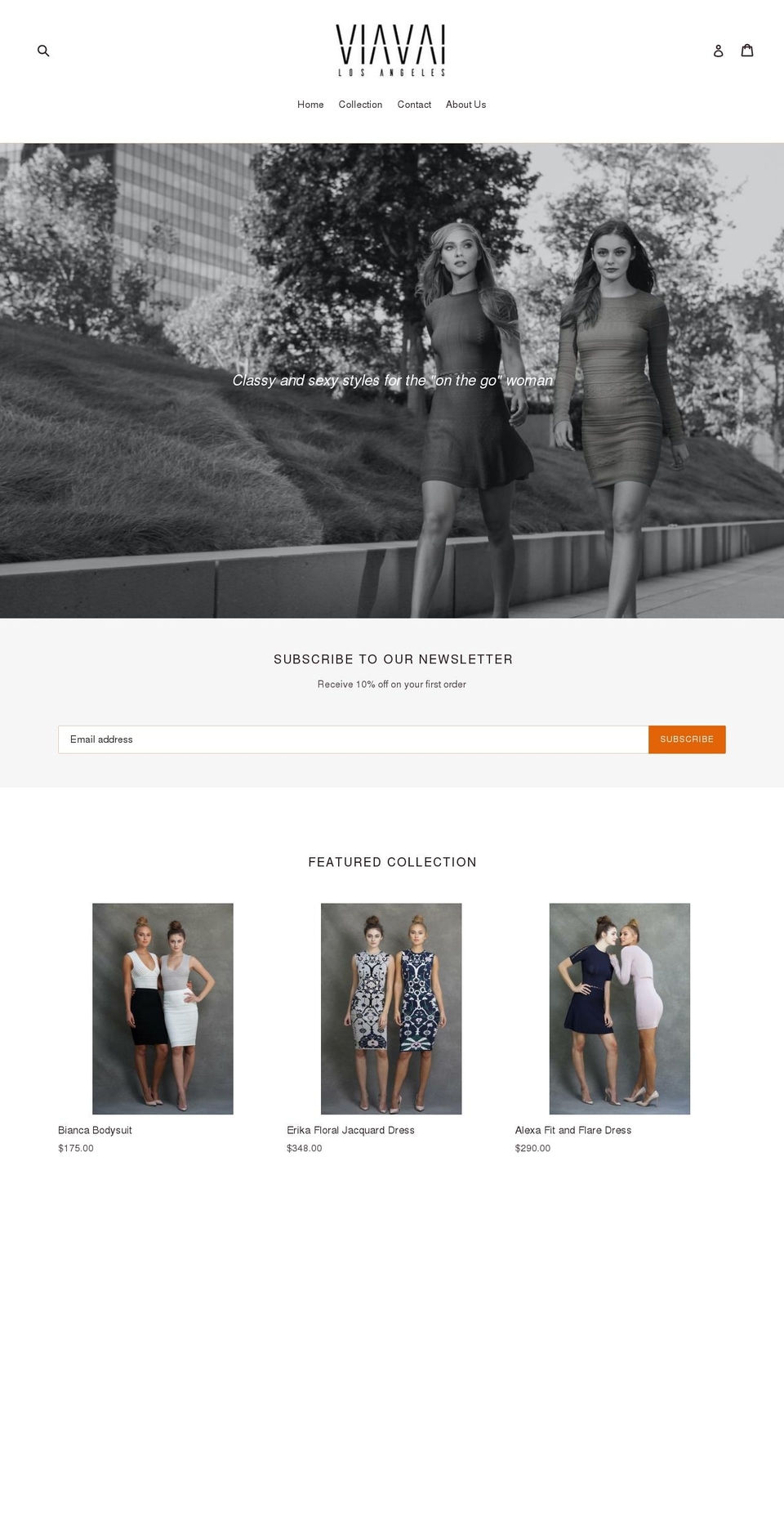 viavaifashion.com shopify website screenshot