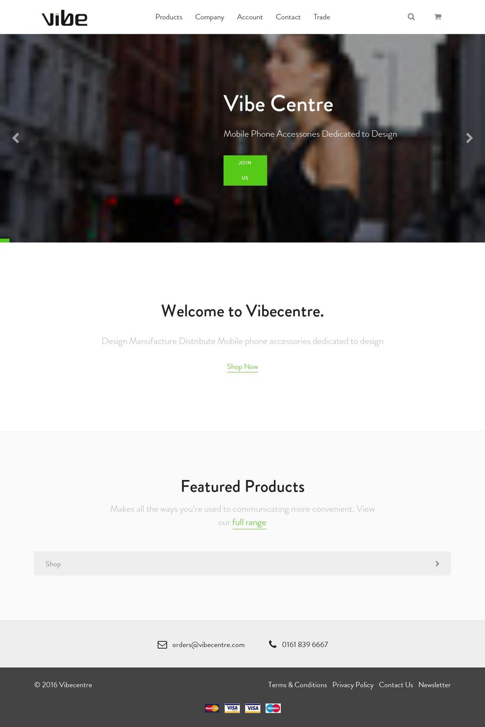 vibecentre.com shopify website screenshot