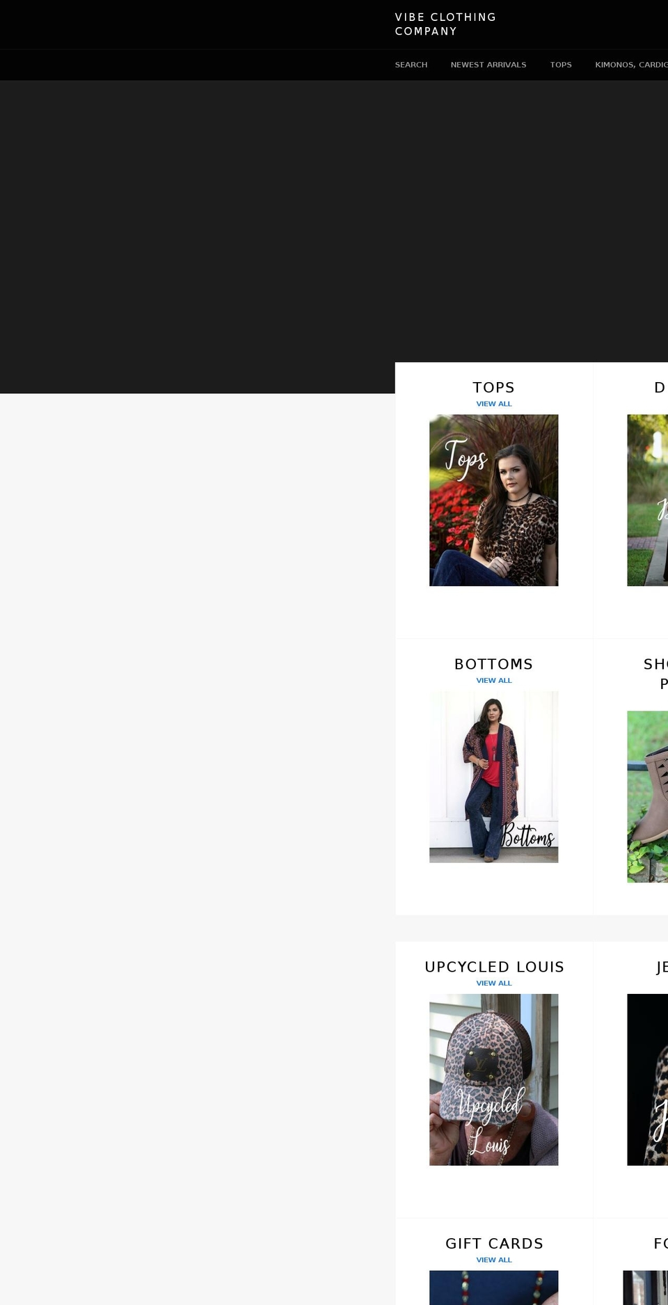 vibeclothingcompany.com — Shopify storefront screenshot