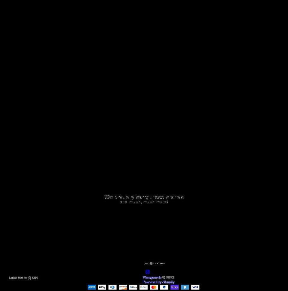 vibegasmic.com shopify website screenshot