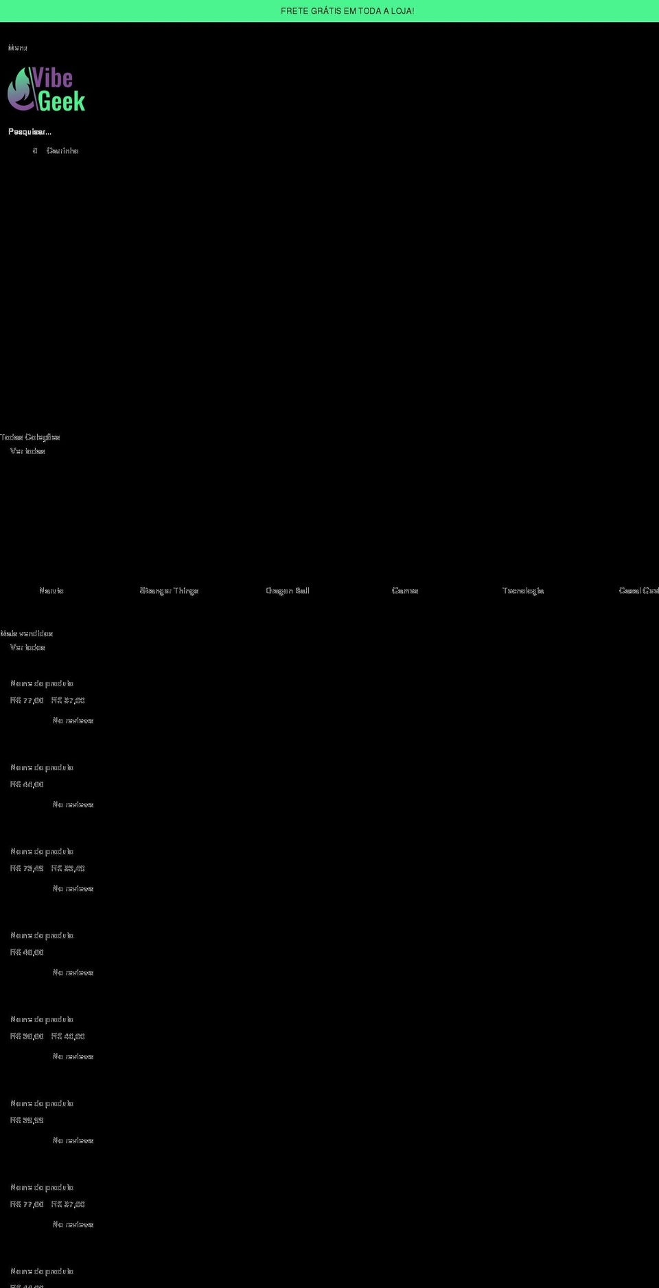 vibegeek.com shopify website screenshot