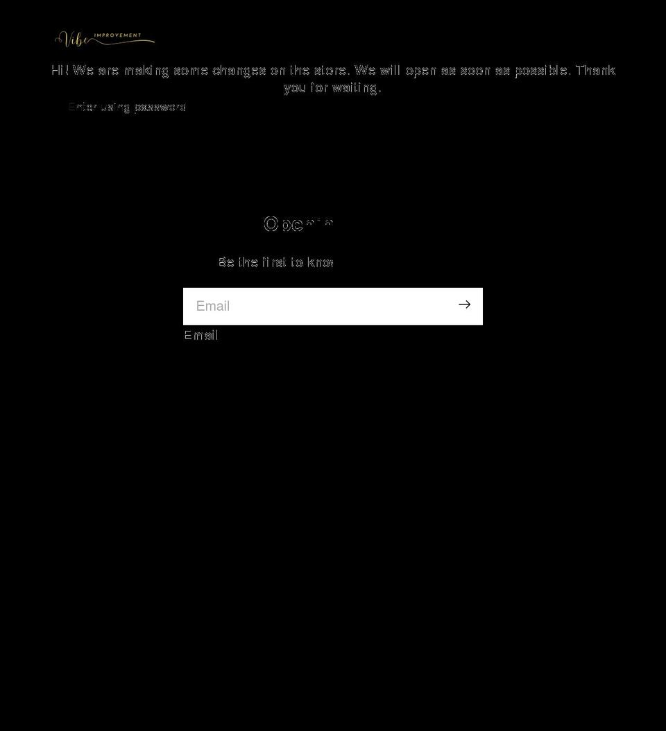 vibeimprovement.com shopify website screenshot