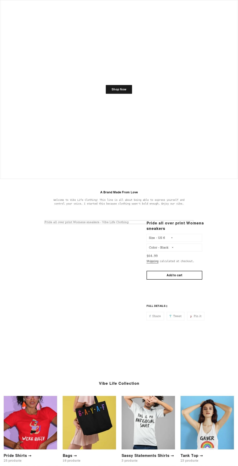 vibelifeclothing.com shopify website screenshot