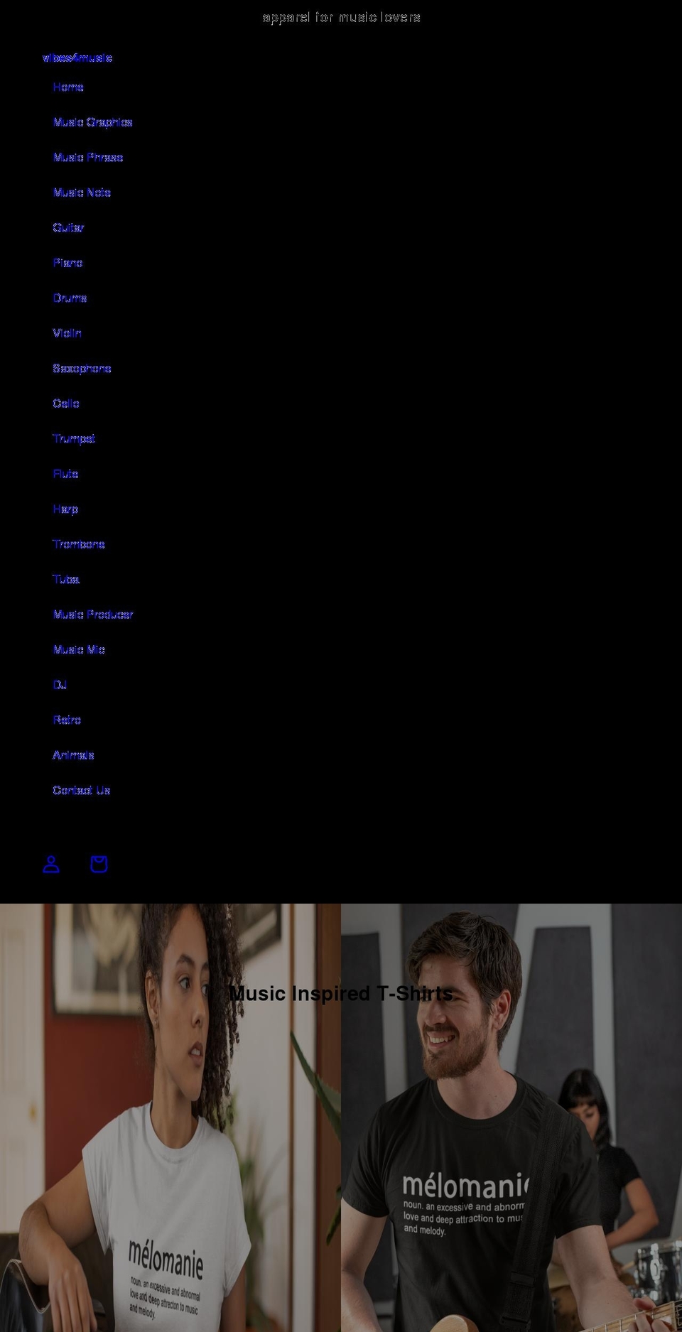 vibes4music.com shopify website screenshot