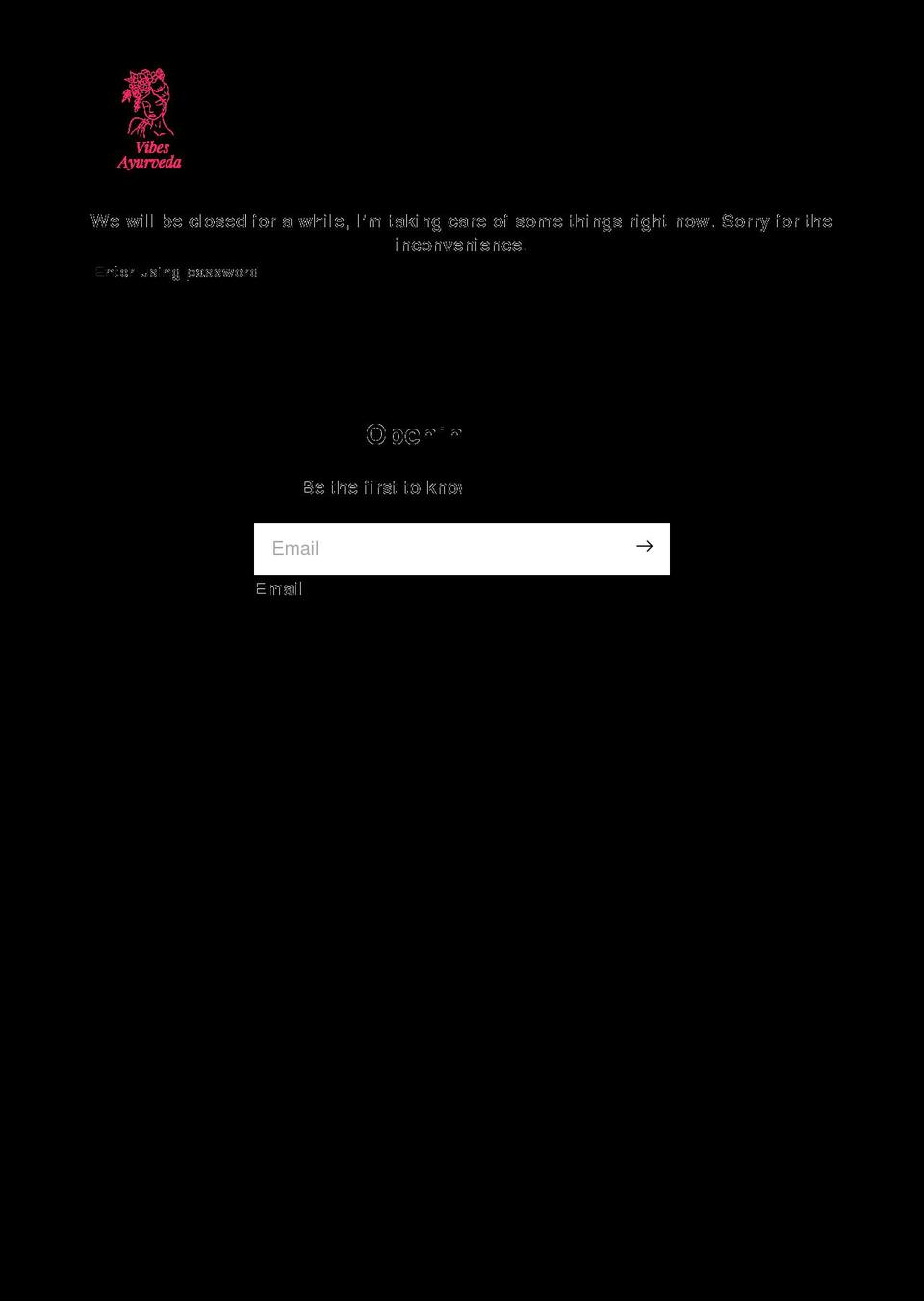 vibesayurveda.com shopify website screenshot