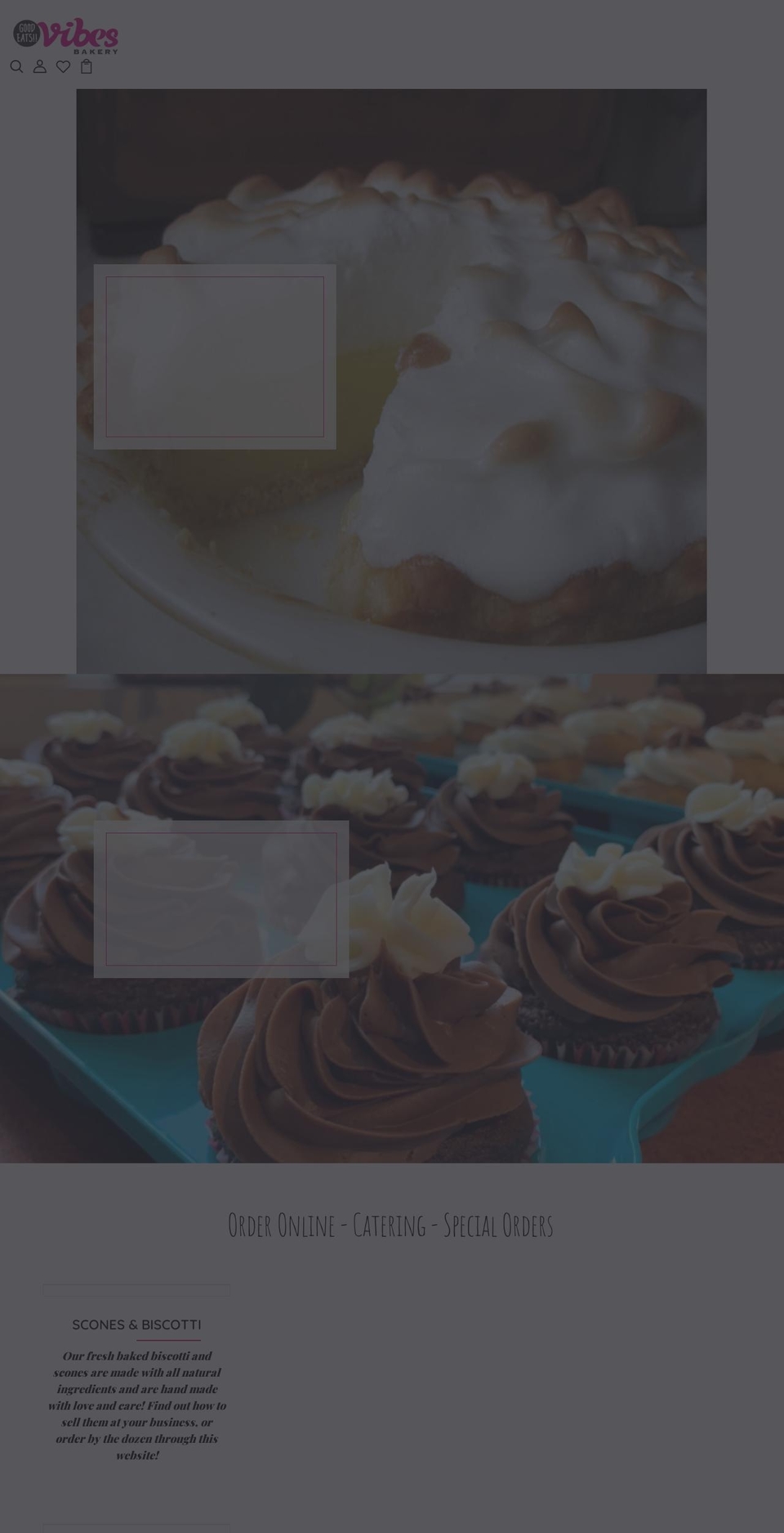 vibesbakery.com shopify website screenshot