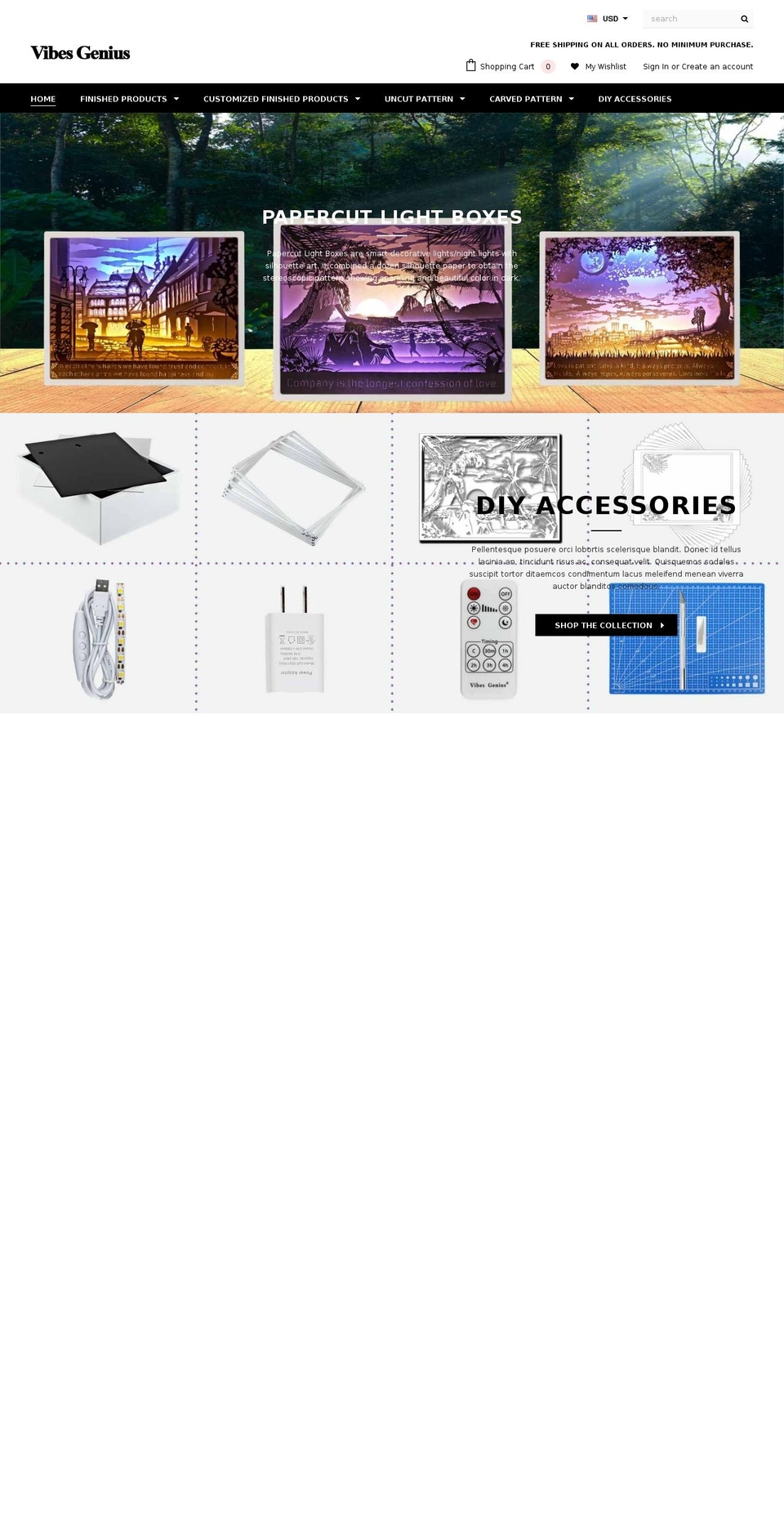 vibesgenius.com — Shopify storefront screenshot