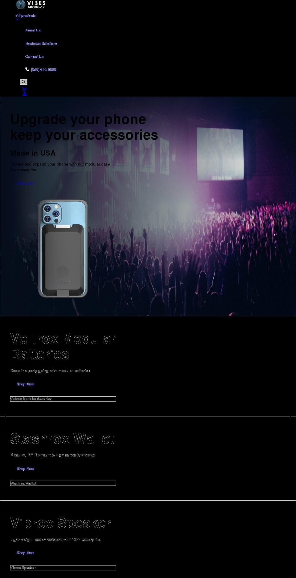 vibesmodular.com shopify website screenshot