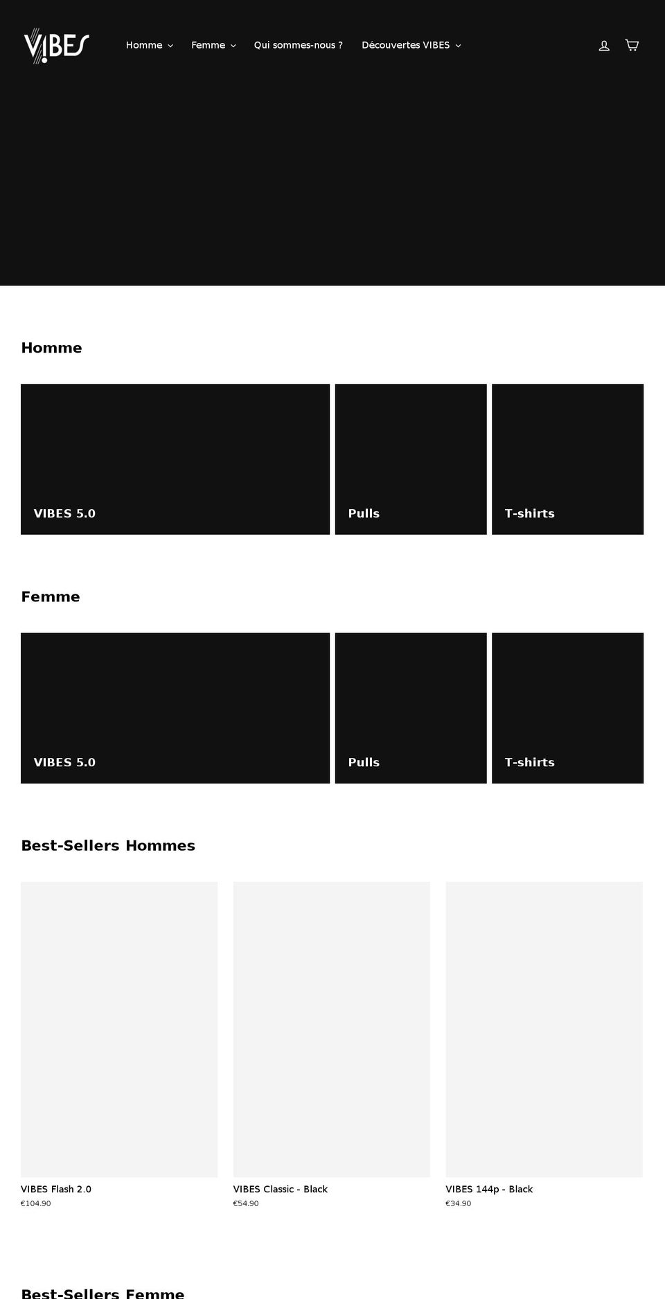 vibesofficialstore.com shopify website screenshot
